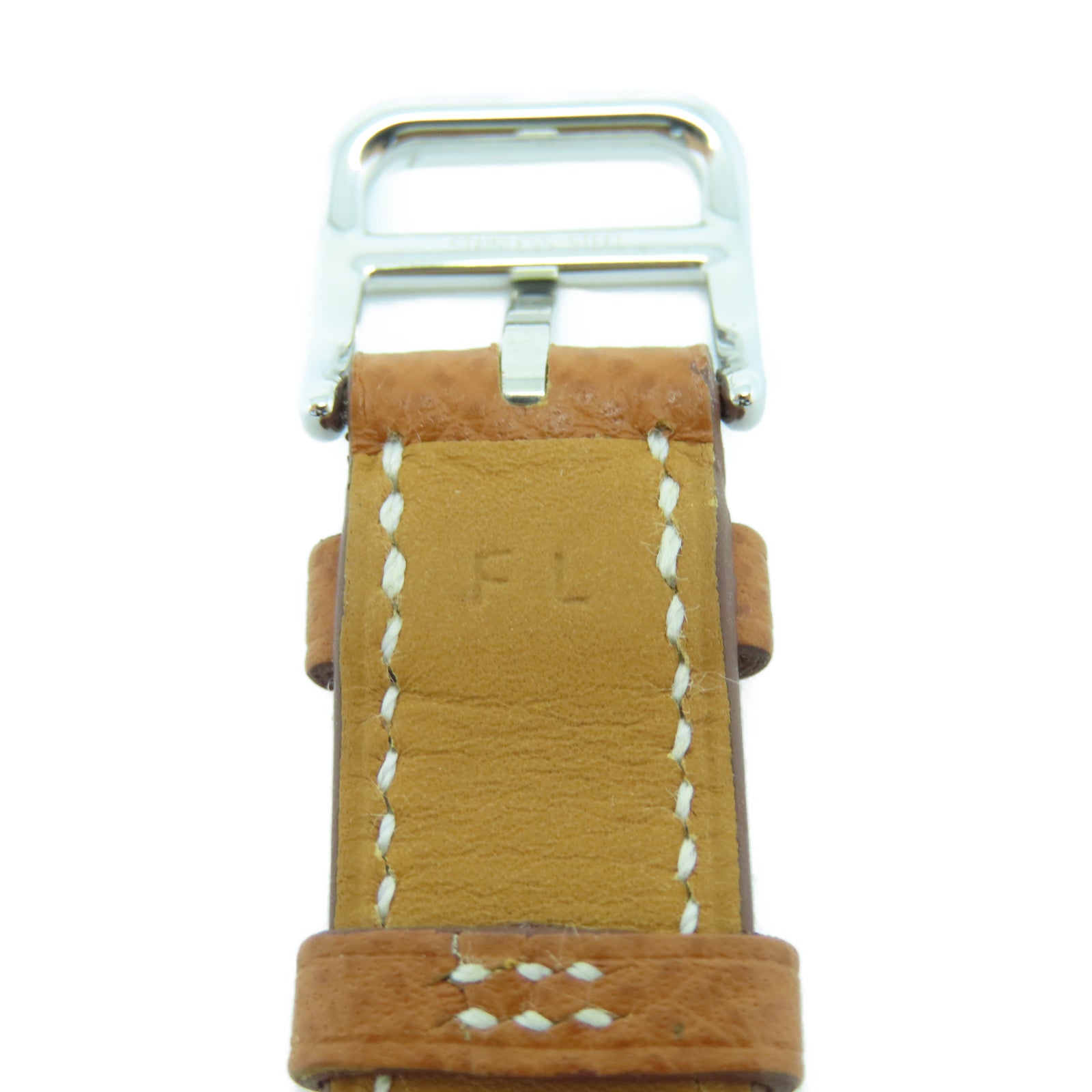 HERMES Heure H watch不锈钢手表石英机芯白色