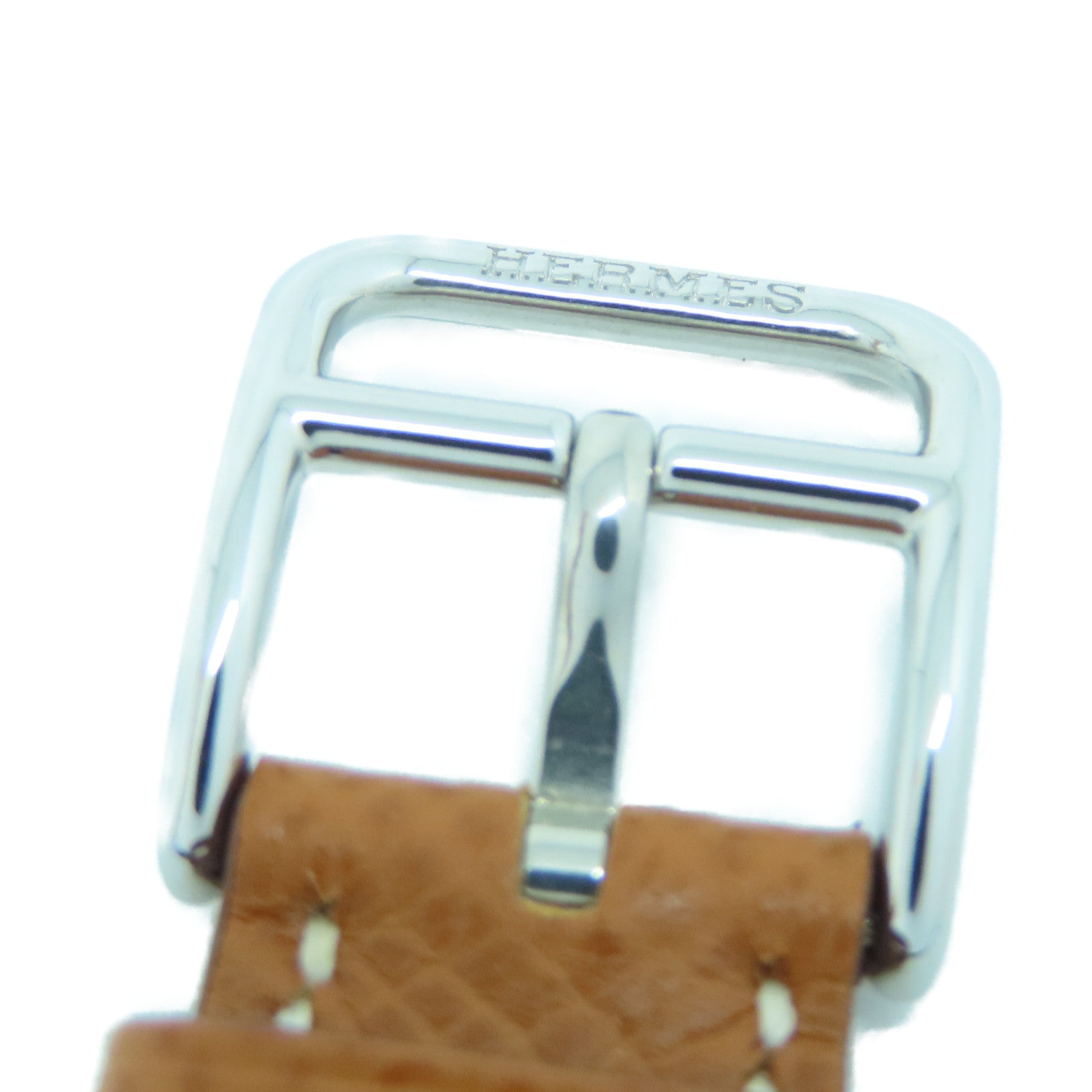 HERMES Heure H watch不锈钢手表石英机芯白色