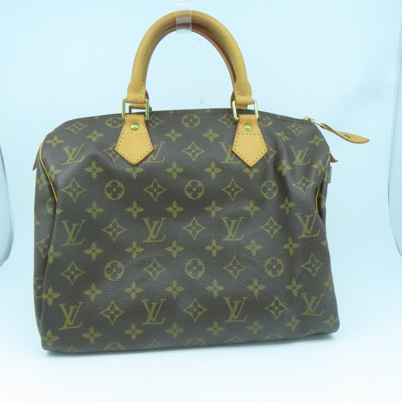 LOUIS VUITTON Monogram Speedy 30金扣手挽袋啡色
