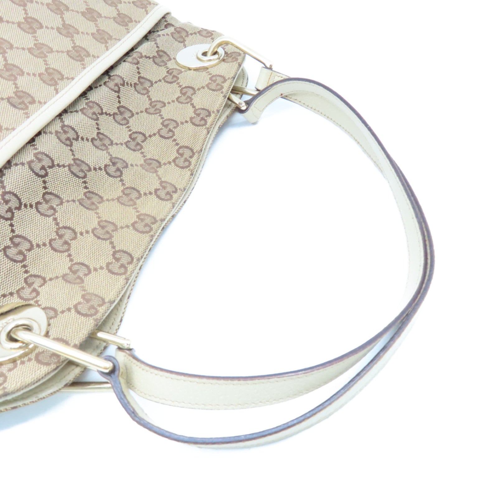 GUCCI GG帆布Shoulder Bag肩背袋啡色/米白色