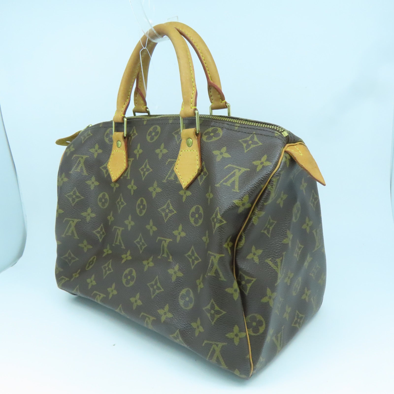 LOUIS VUITTON Monogram Speedy 30金扣手挽袋啡色