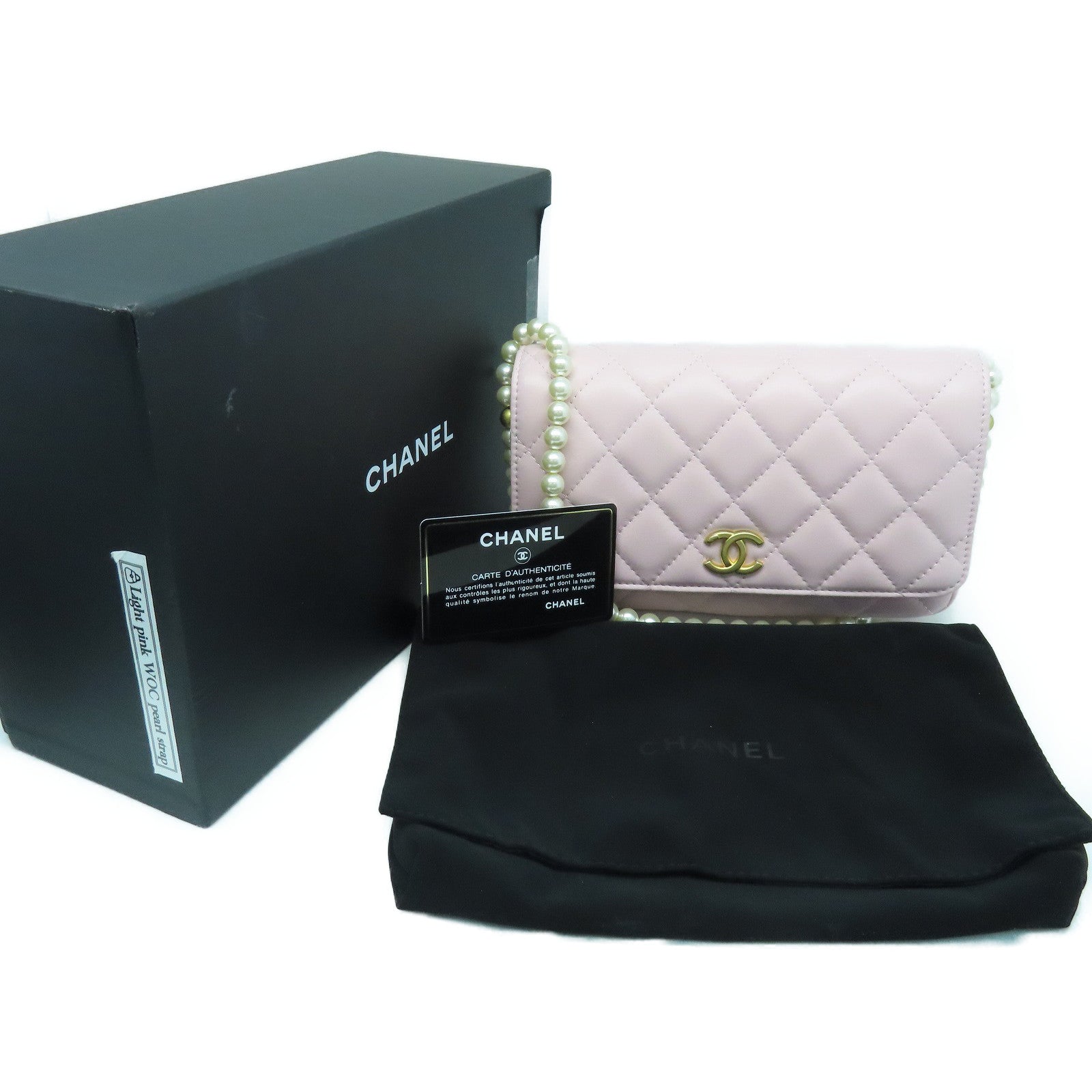 CHANEL 菱格牛皮皮革Chain Shoulder Bag金扣肩背袋粉红色