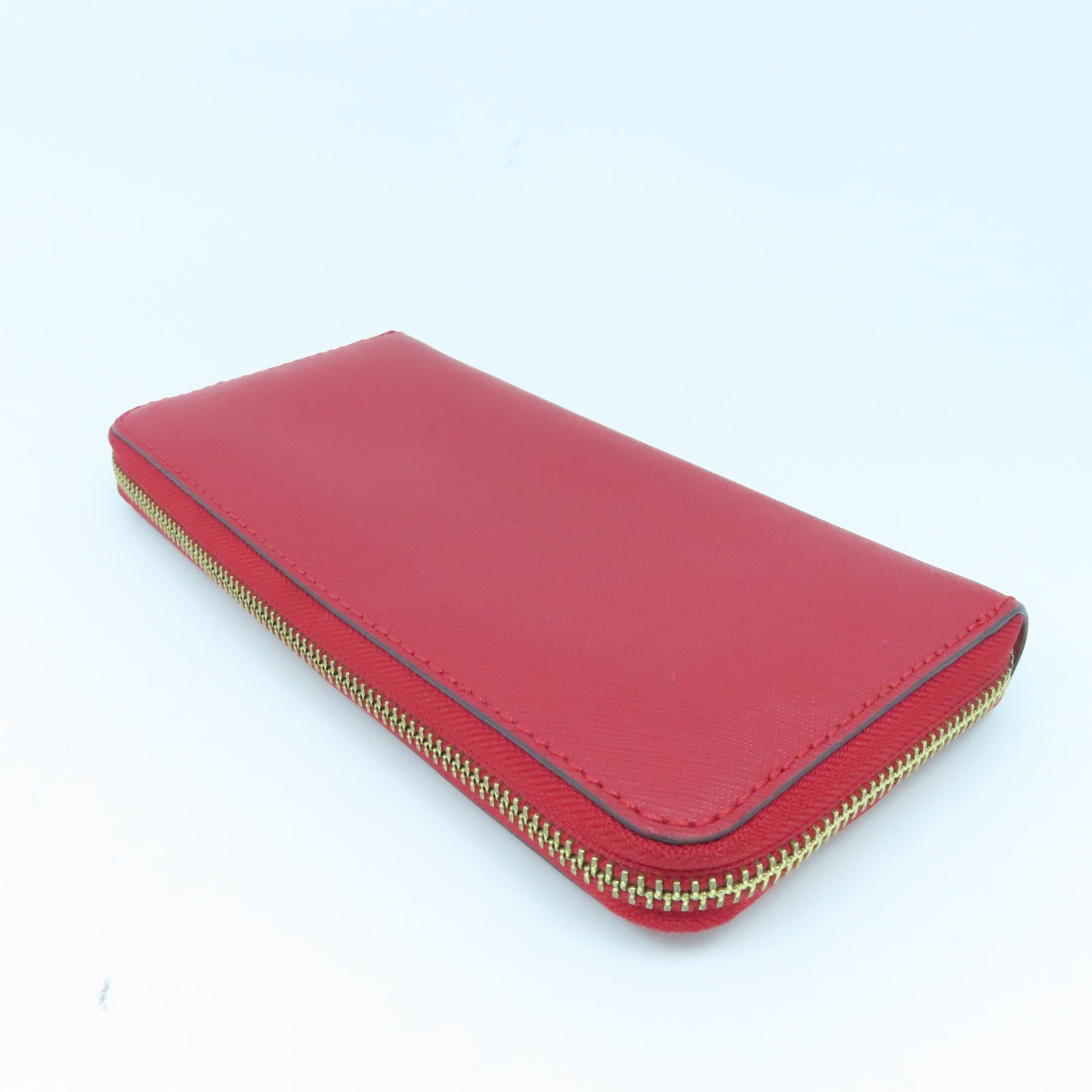 Michael Kors Leather Long Wallet Gold Buckle Long Wallet Red