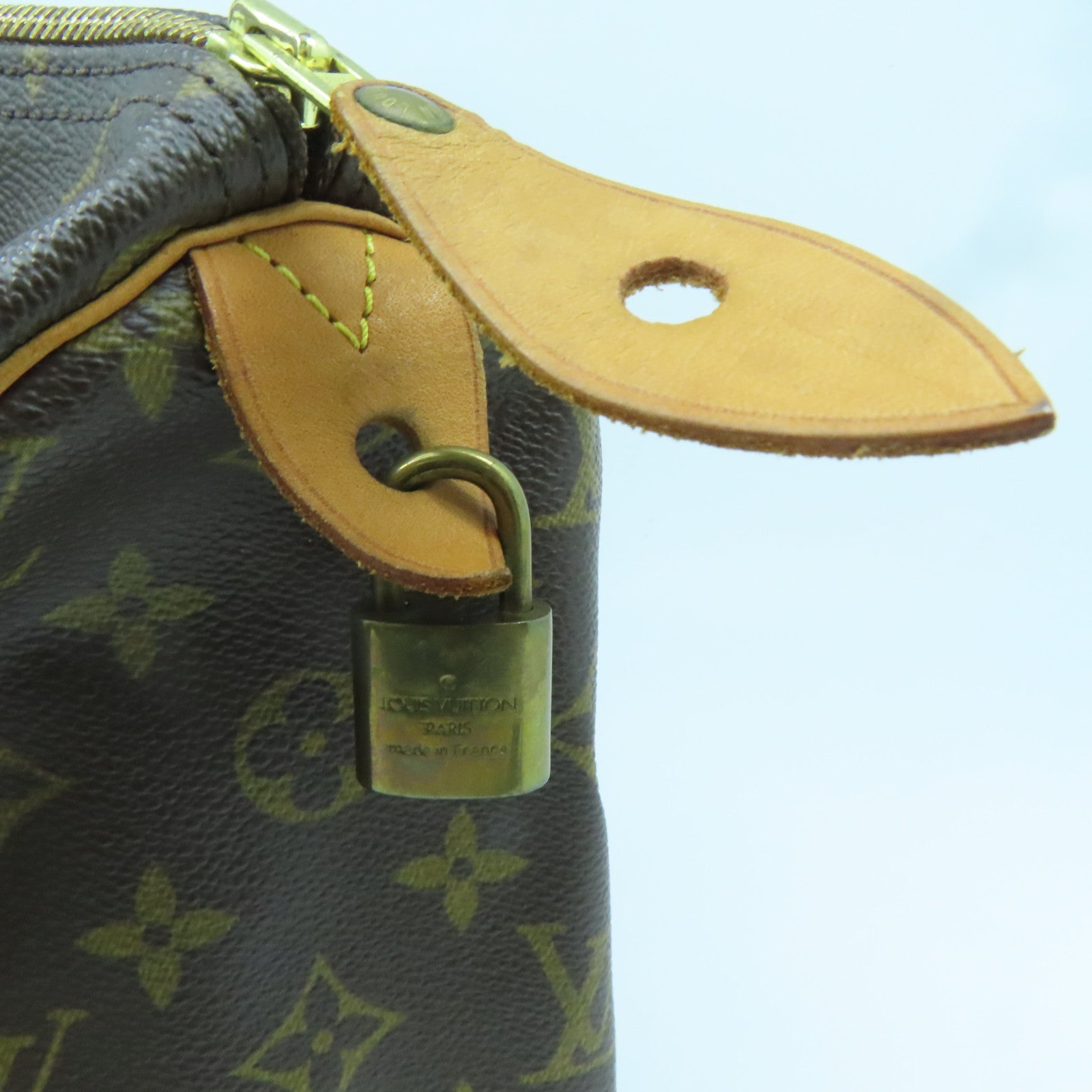 LOUIS VUITTON Monogram Speedy 30金扣手挽袋啡色