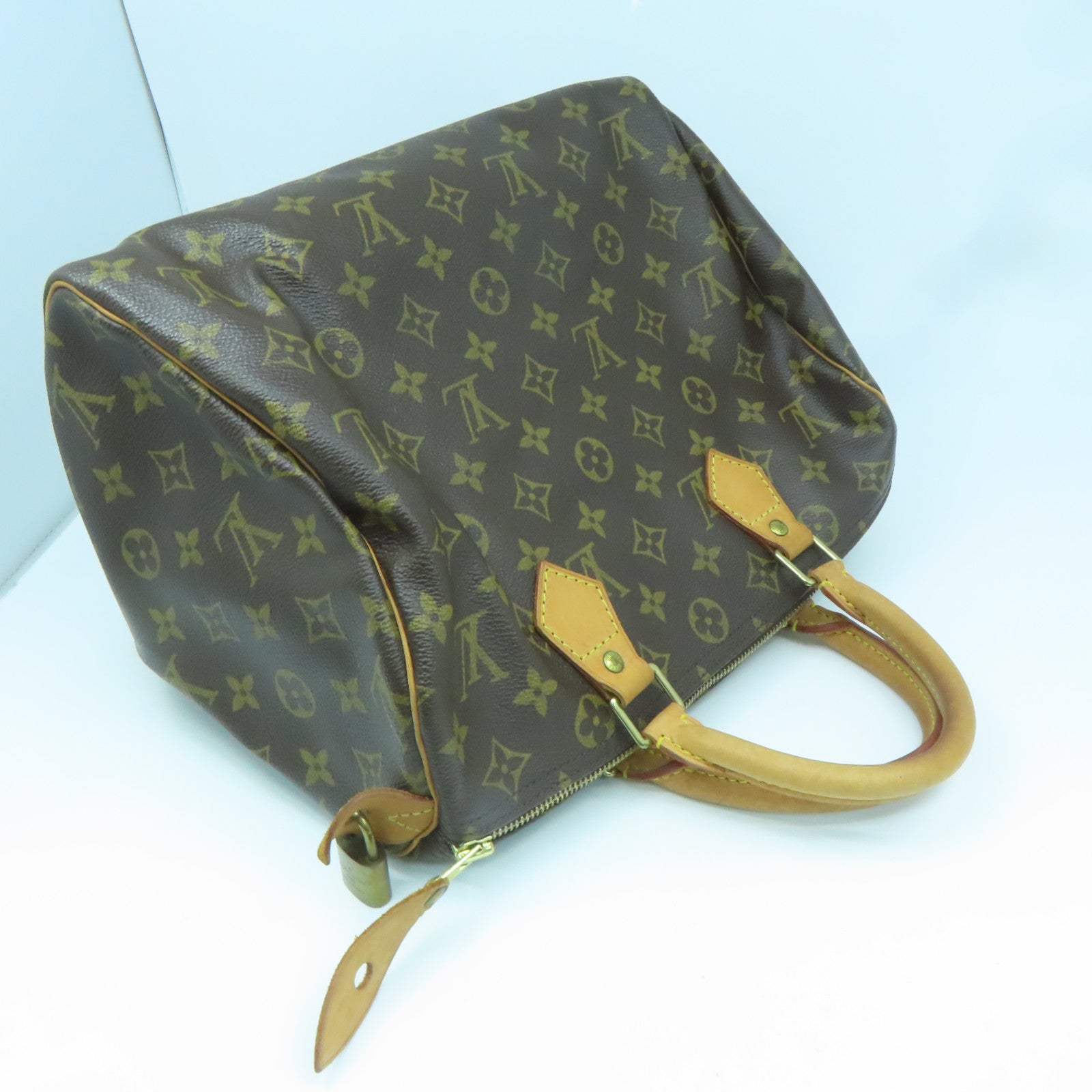 LOUIS VUITTON Monogram Speedy 30金扣手挽袋啡色