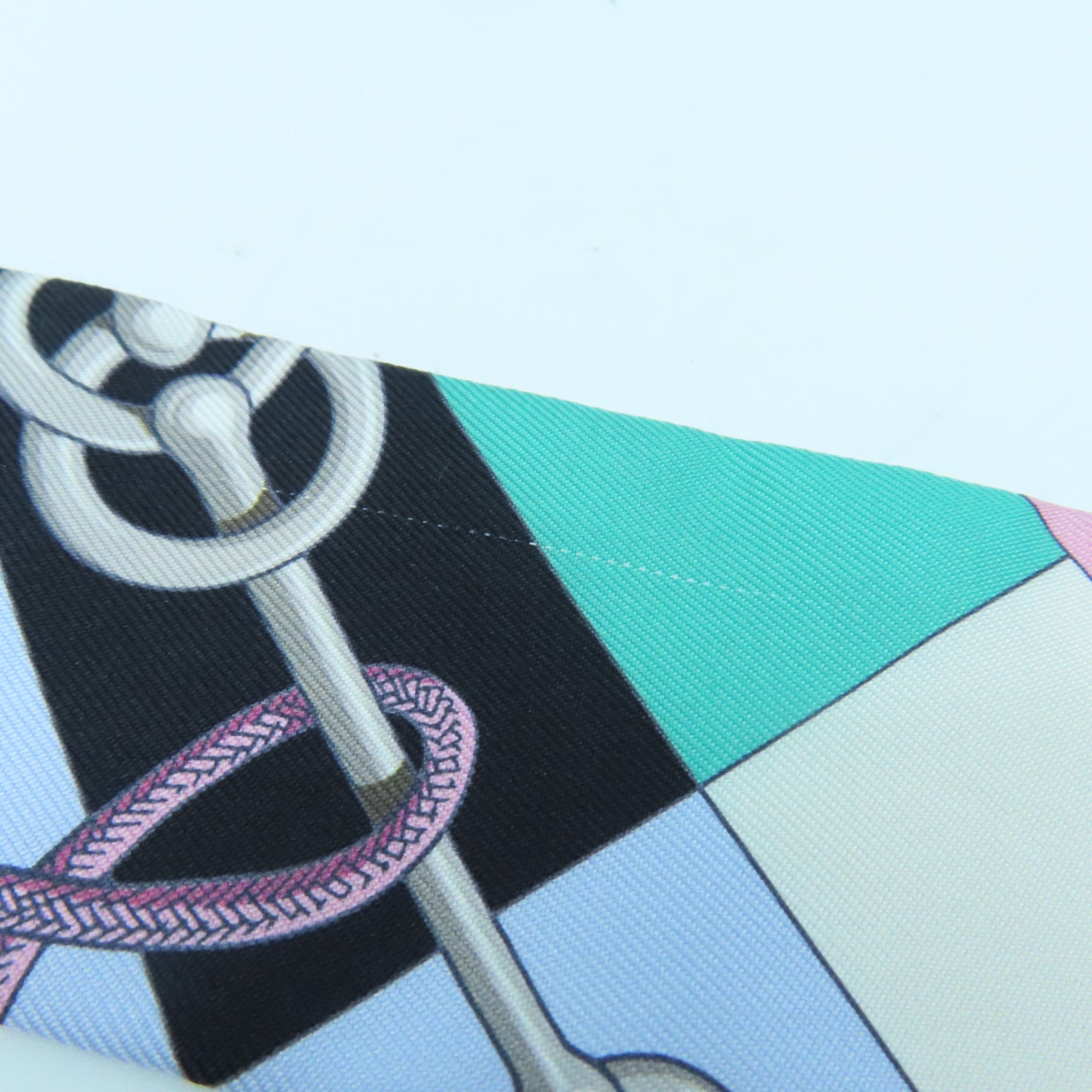 HERMES 絲質Twilly絲巾彩色