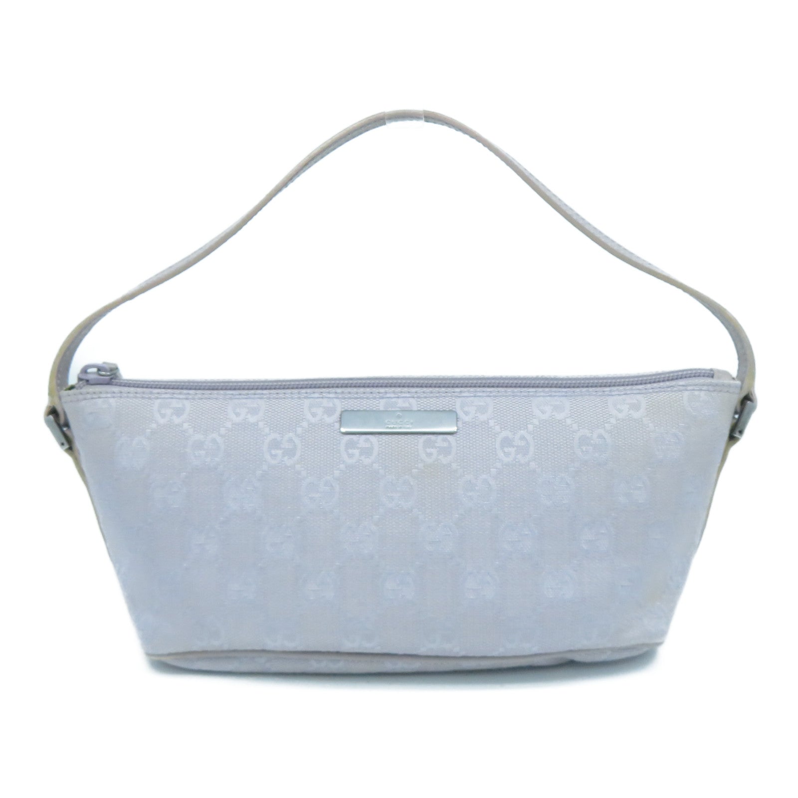 GUCCI GG帆布Handbag銀扣手挽袋紫色