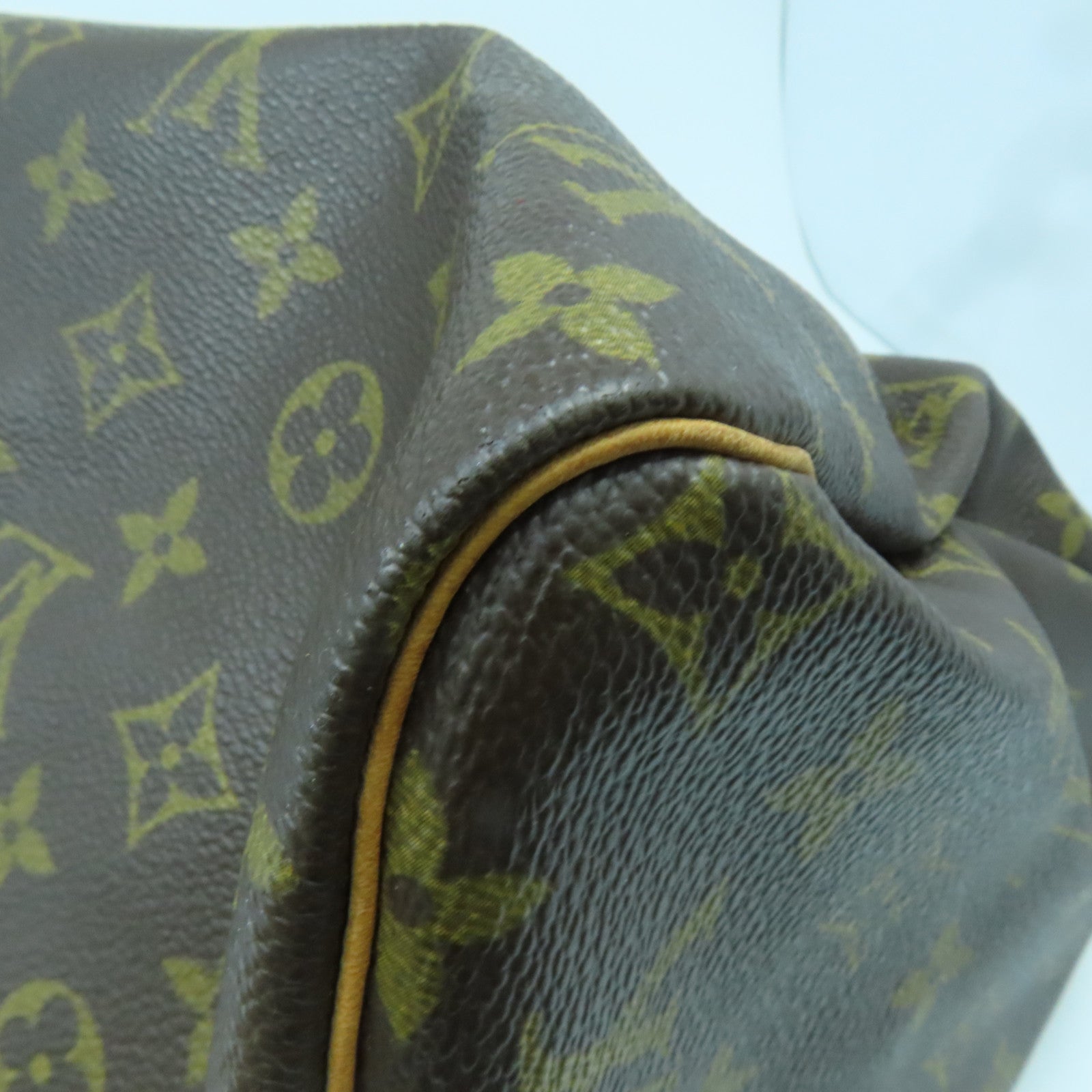 LOUIS VUITTON Monogram Speedy 30金扣手挽袋啡色