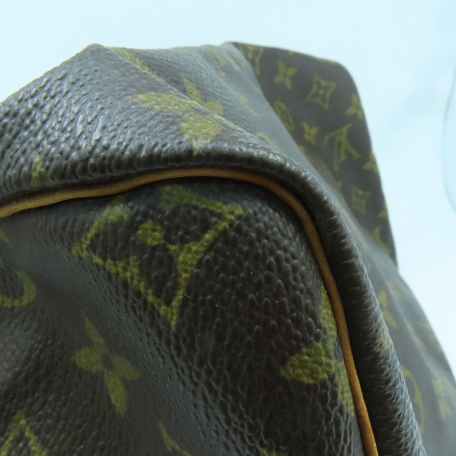 LOUIS VUITTON Monogram Speedy 30金扣手挽袋啡色