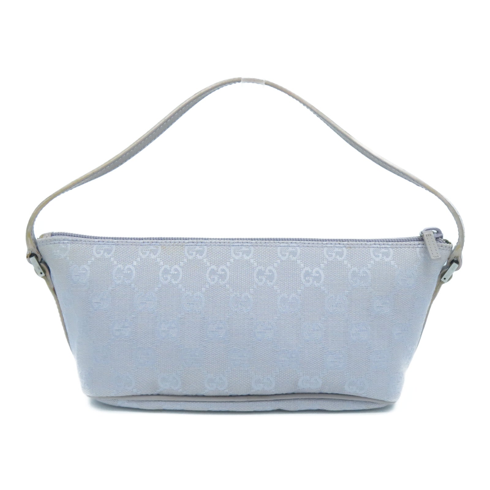GUCCI GG帆布Handbag銀扣手挽袋紫色