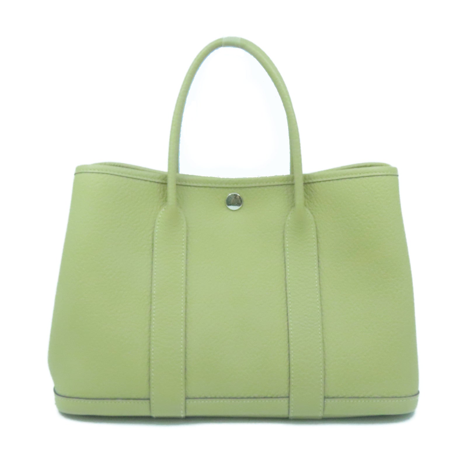 HERMES Negonda皮革Garden Party TPM银扣手拿包米色