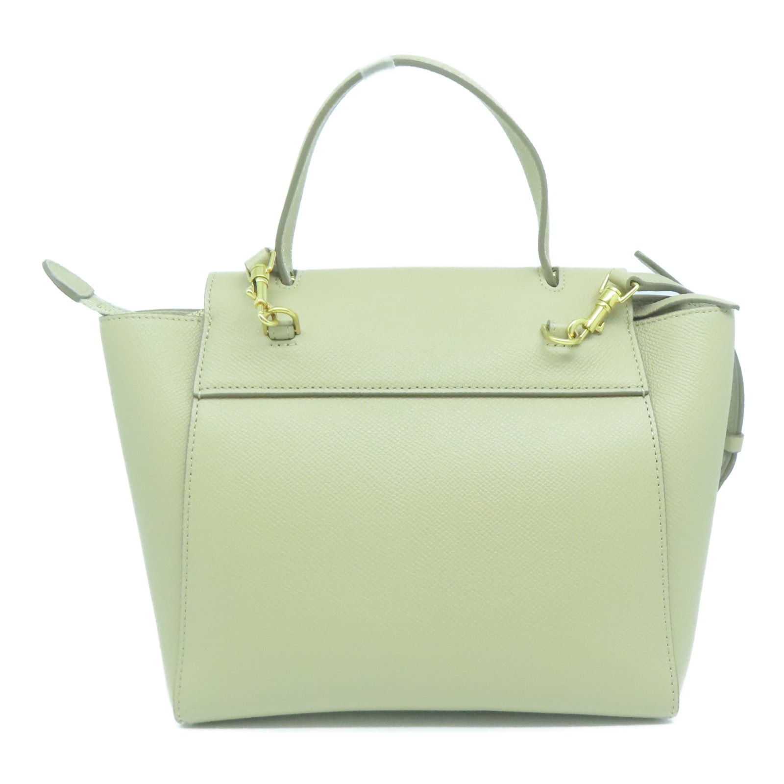 CELINE 牛皮皮革Nano Belt Bag金扣手挽肩背兩用袋米色