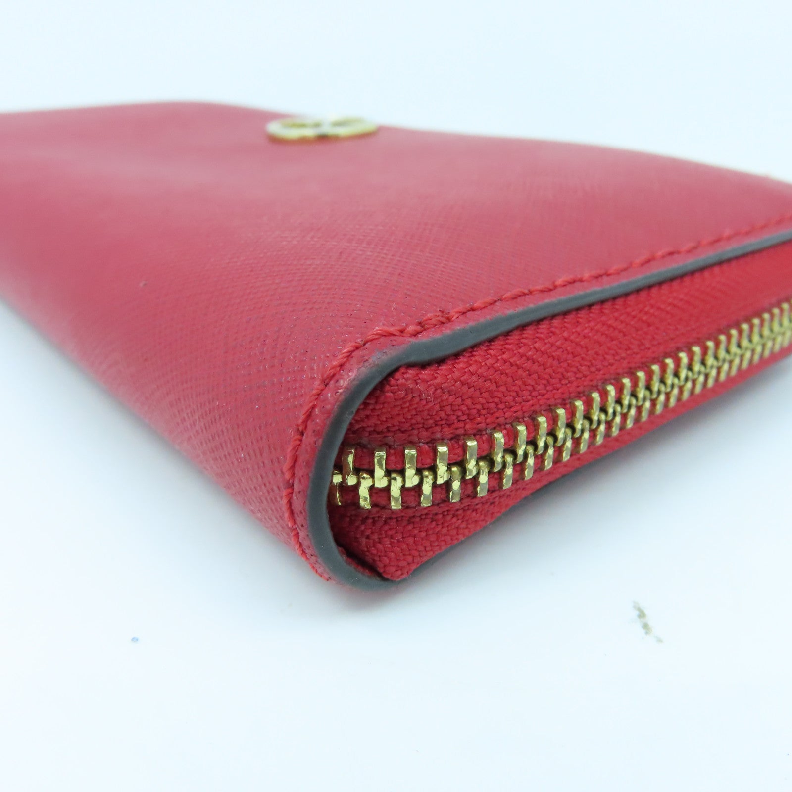 Michael Kors Leather Long Wallet Gold Buckle Long Wallet Red