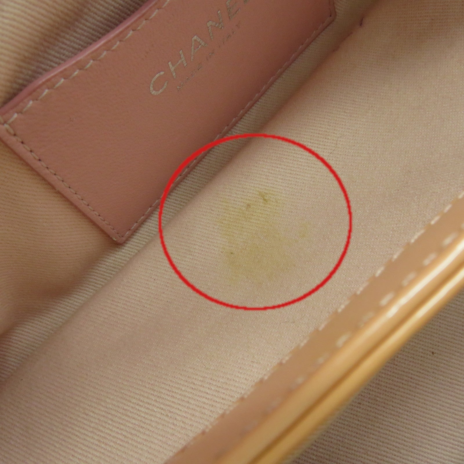CHANEL 【激減優惠】菱格漆皮Chain Shoulder鏈帶肩背袋裸色