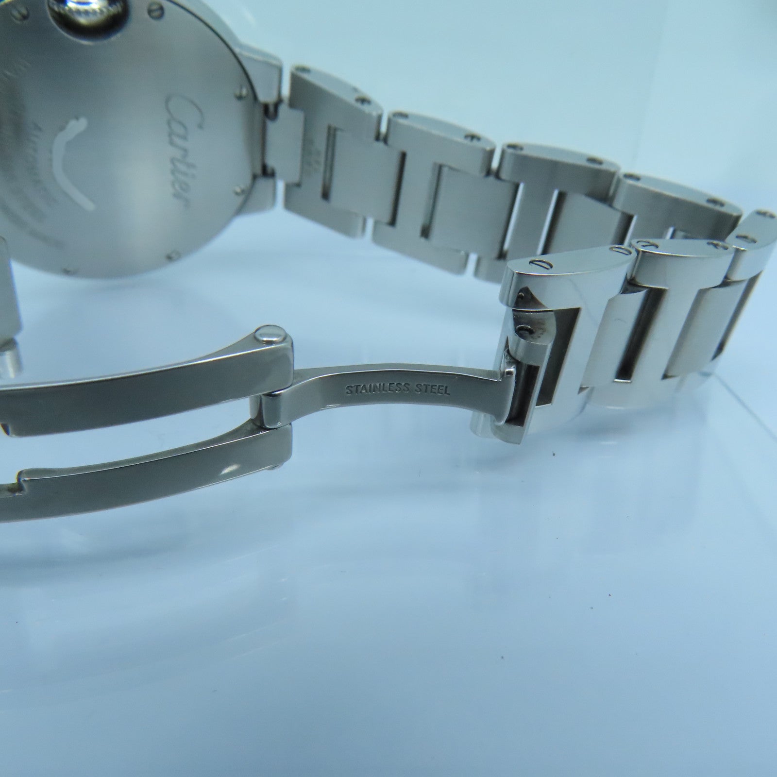 CARTIER Ballon Blue不锈钢手表自动机芯粉红色