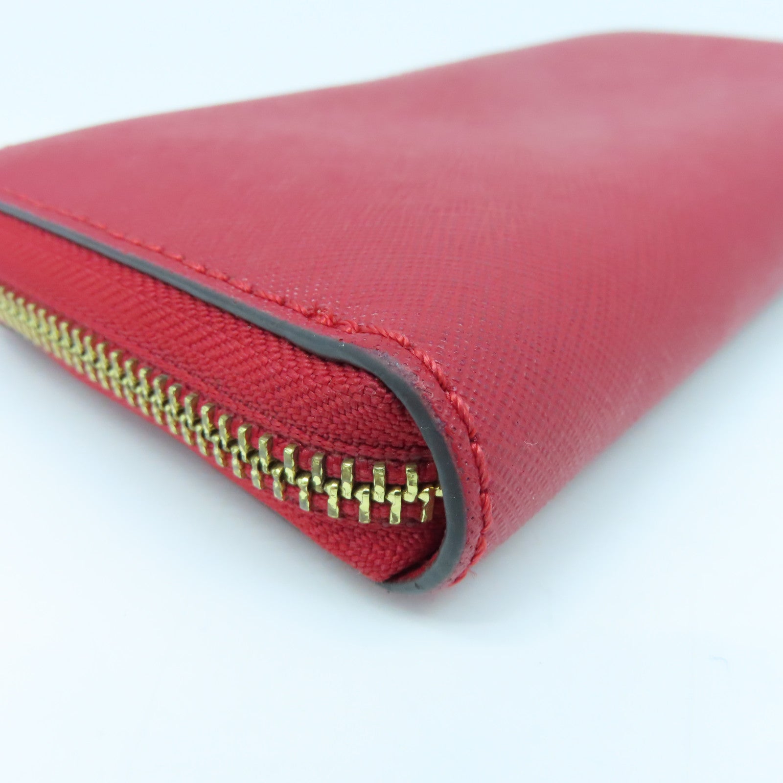 Michael Kors Leather Long Wallet Gold Buckle Long Wallet Red