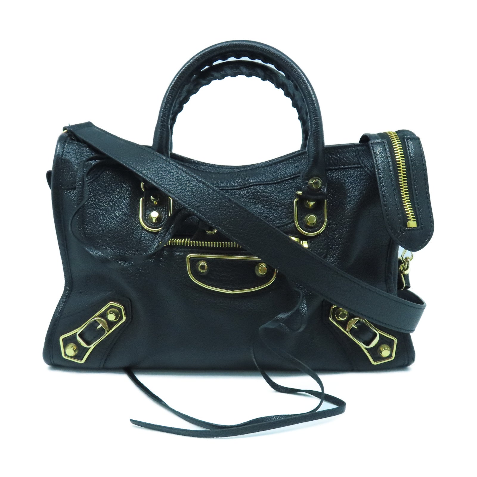 BALENCIAGA 【激減優惠】牛皮牛革City Small金扣手挽肩背兩用袋黑色