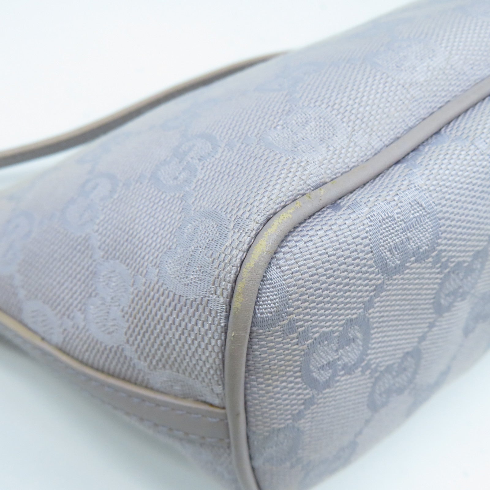 GUCCI GG帆布Handbag銀扣手挽袋紫色