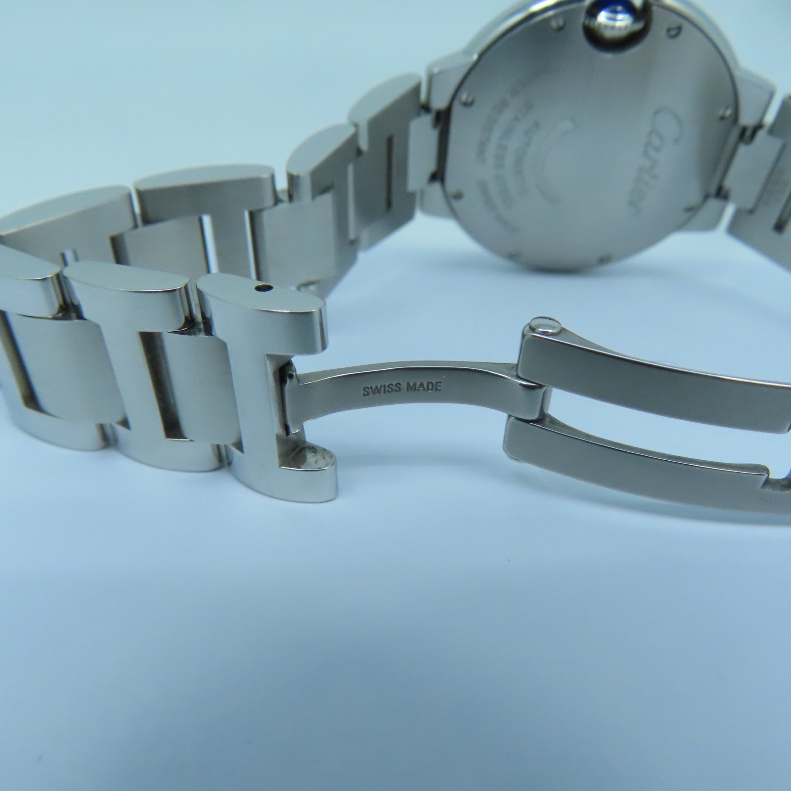 CARTIER Ballon Blue不锈钢手表自动机芯粉红色