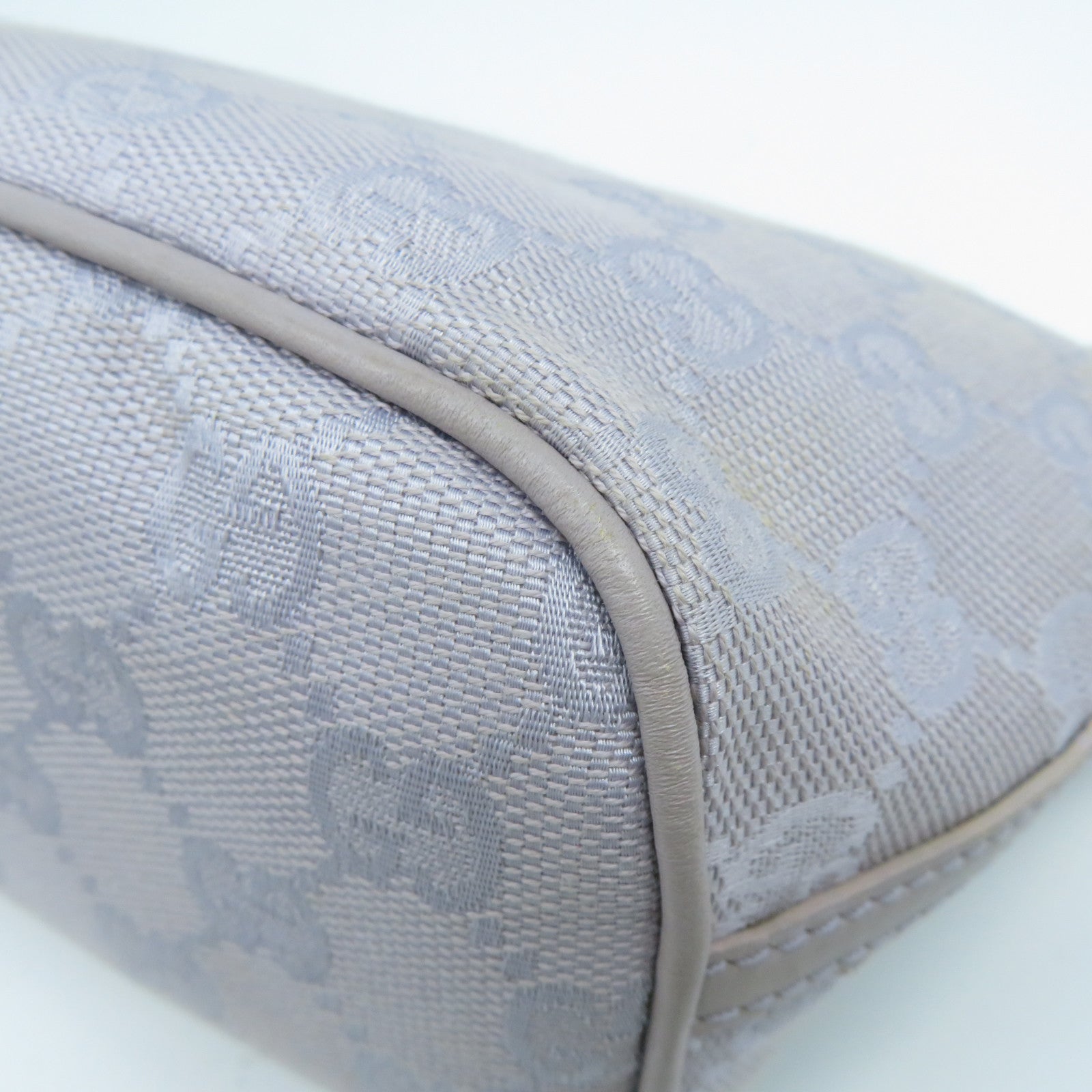 GUCCI GG帆布Handbag銀扣手挽袋紫色