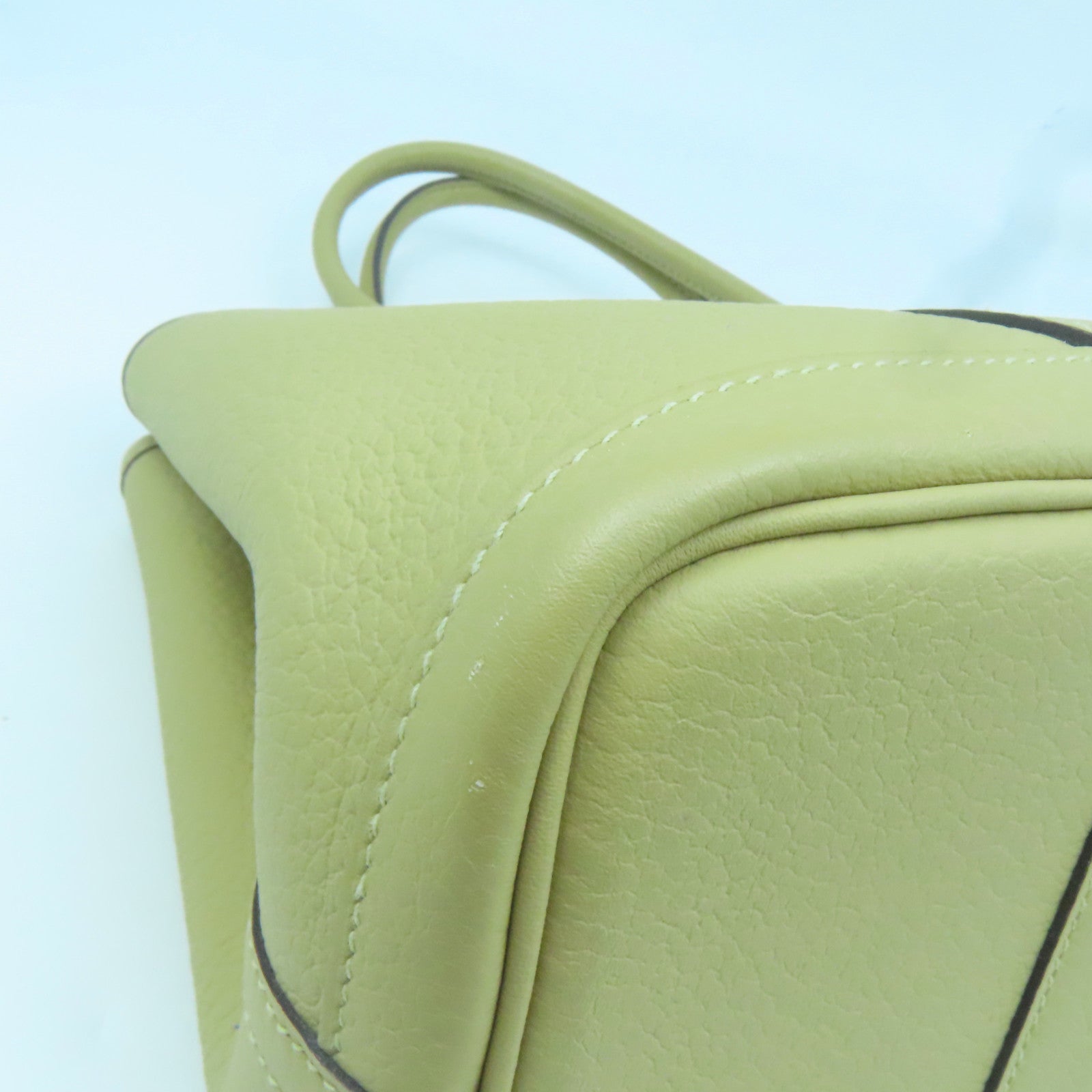 HERMES Negonda皮革Garden Party TPM银扣手拿包米色