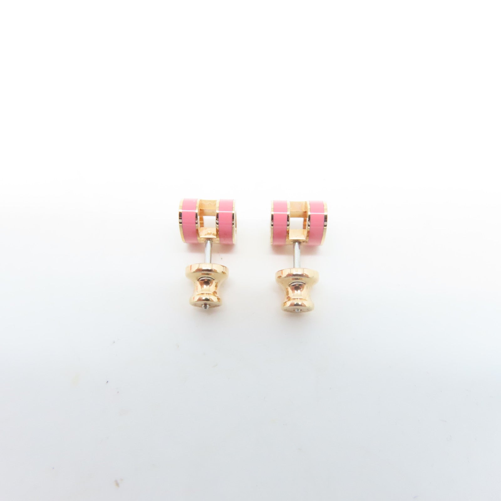 HERMES 金屬Pop H Earrings耳環粉紅色/金色