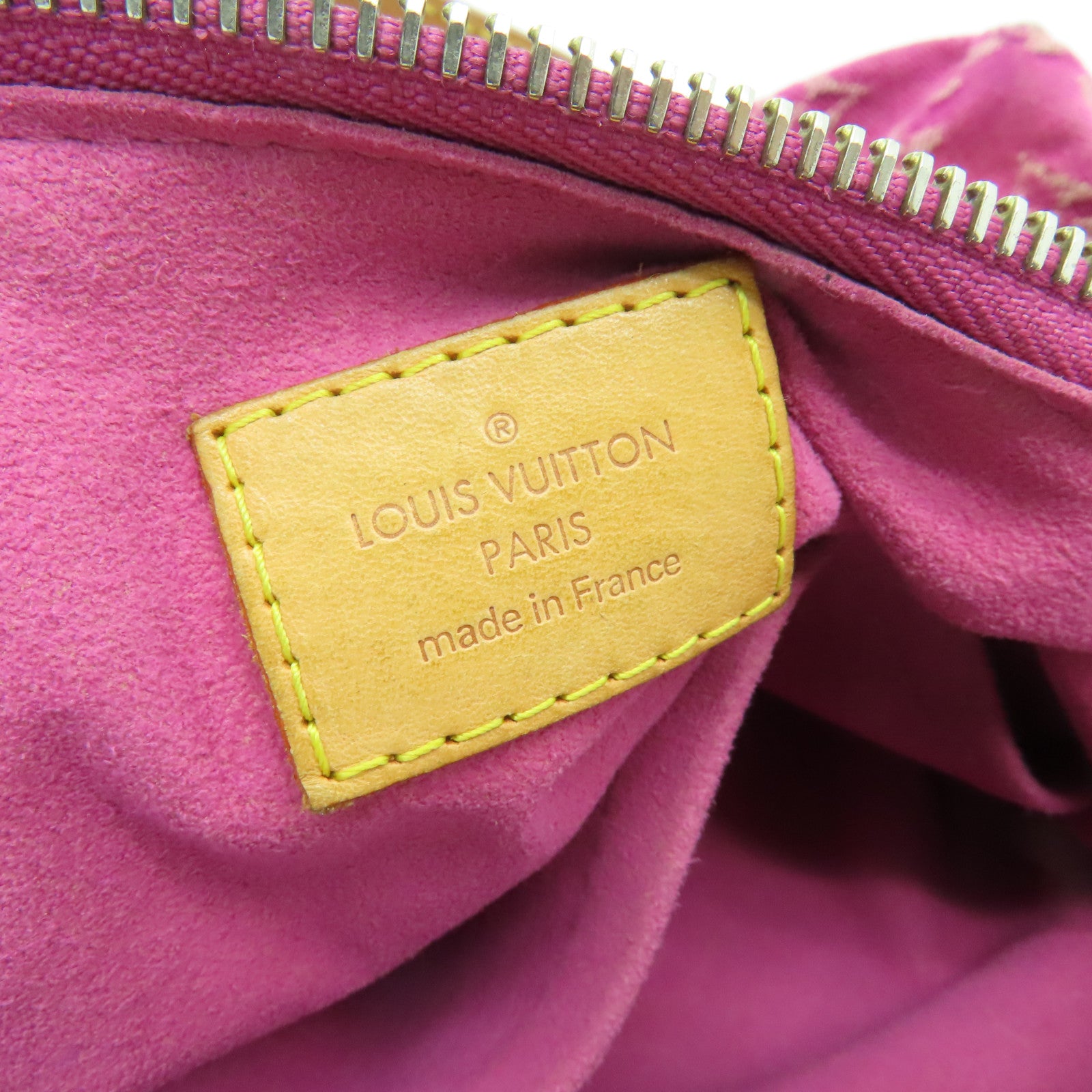 LOUIS VUITTON Monogram Denim Petit Noe金扣手挽肩背兩用袋粉紅色