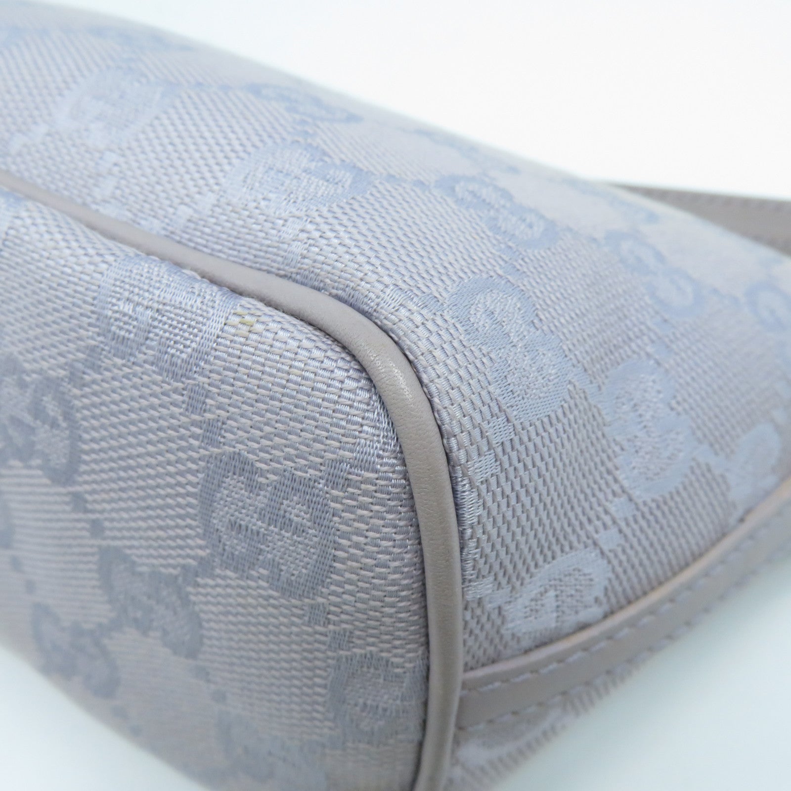 GUCCI GG帆布Handbag銀扣手挽袋紫色