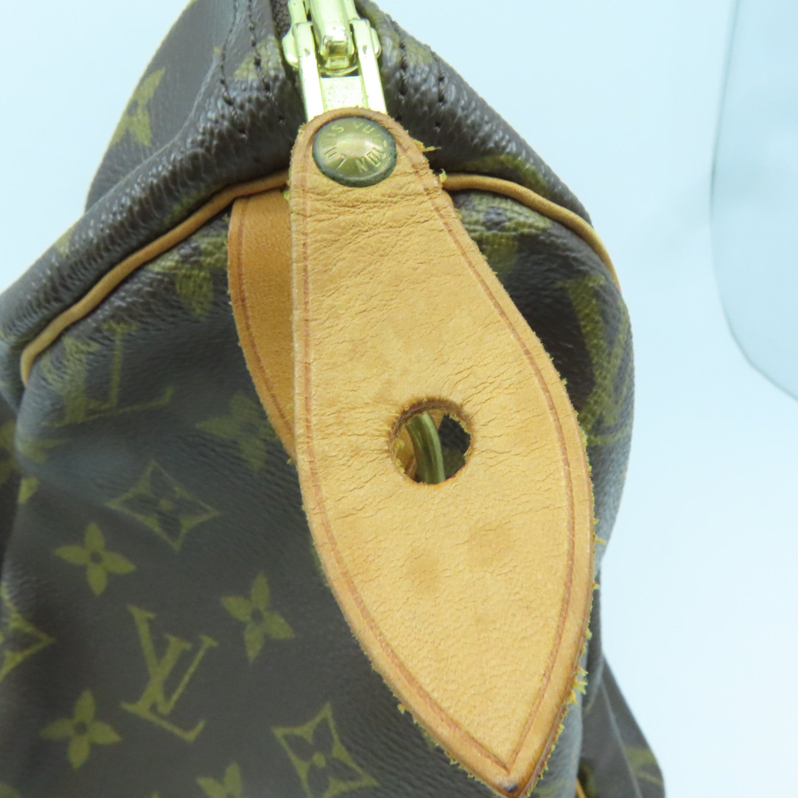 LOUIS VUITTON Monogram Speedy 30金扣手挽袋啡色