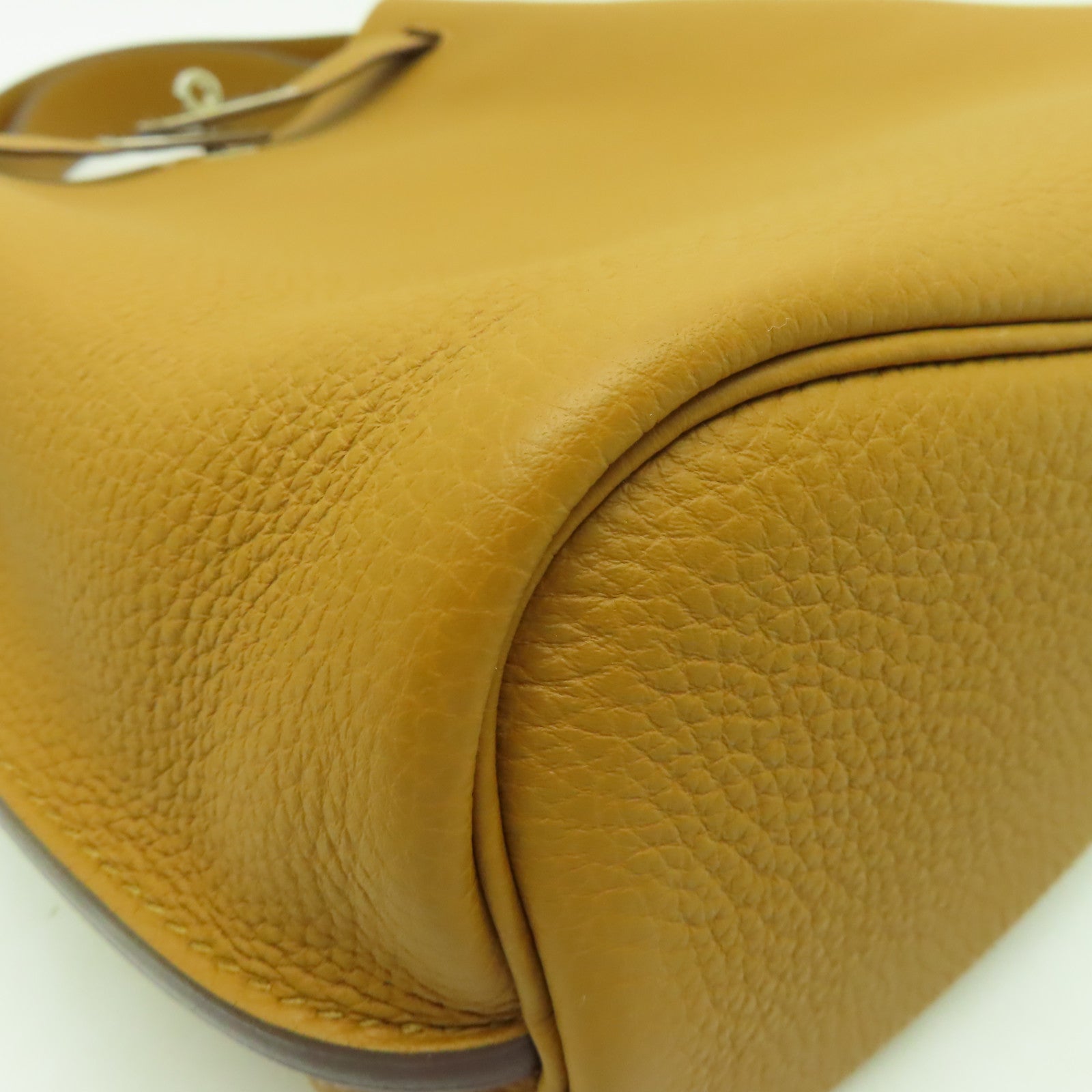 HERMES Clemence皮革So Kelly 22銀扣肩背袋啡色