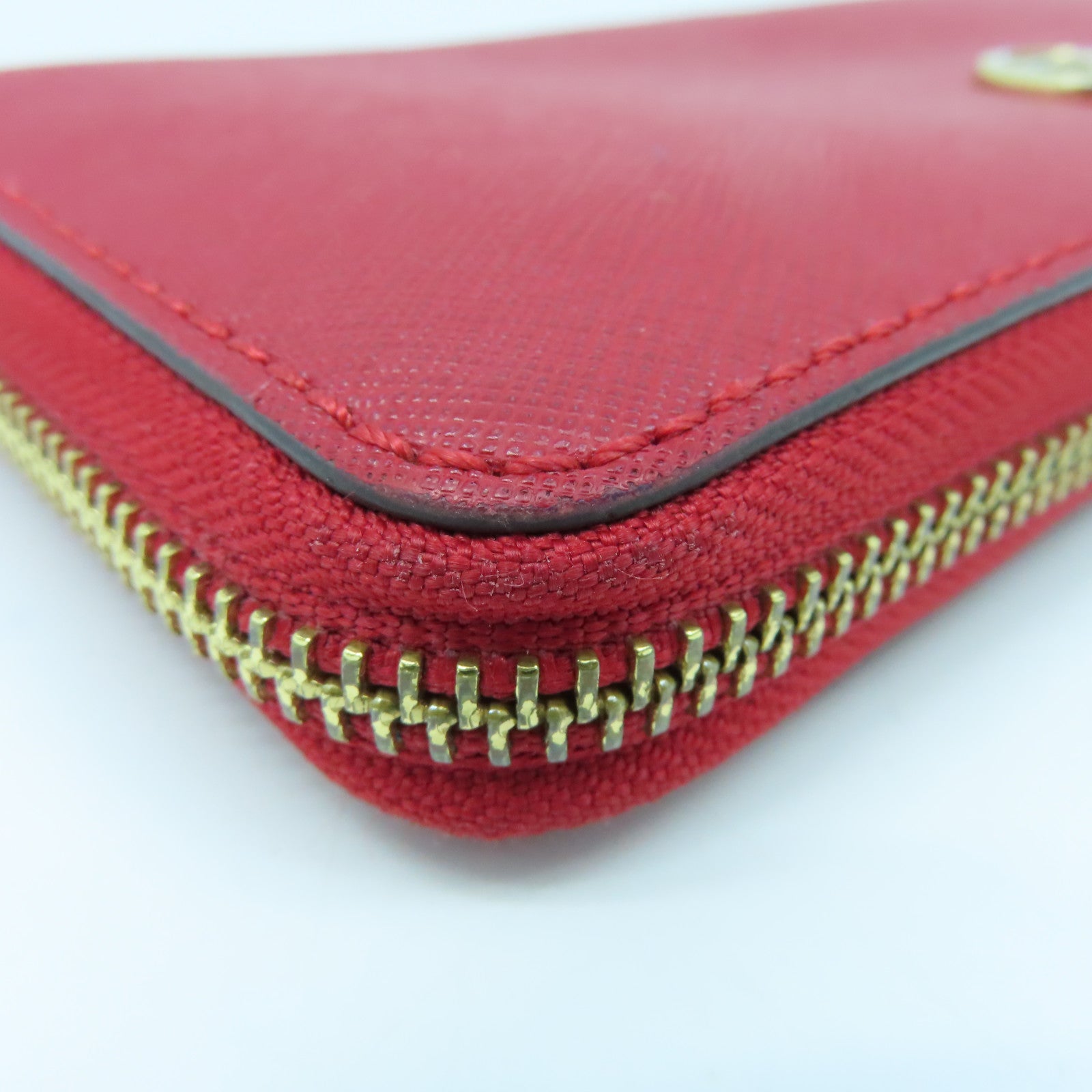 Michael Kors Leather Long Wallet Gold Buckle Long Wallet Red