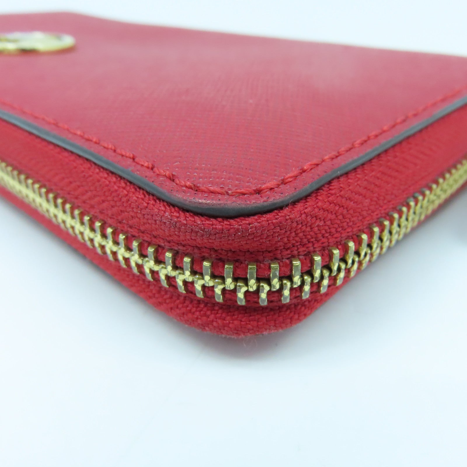 Michael Kors Leather Long Wallet Gold Buckle Long Wallet Red