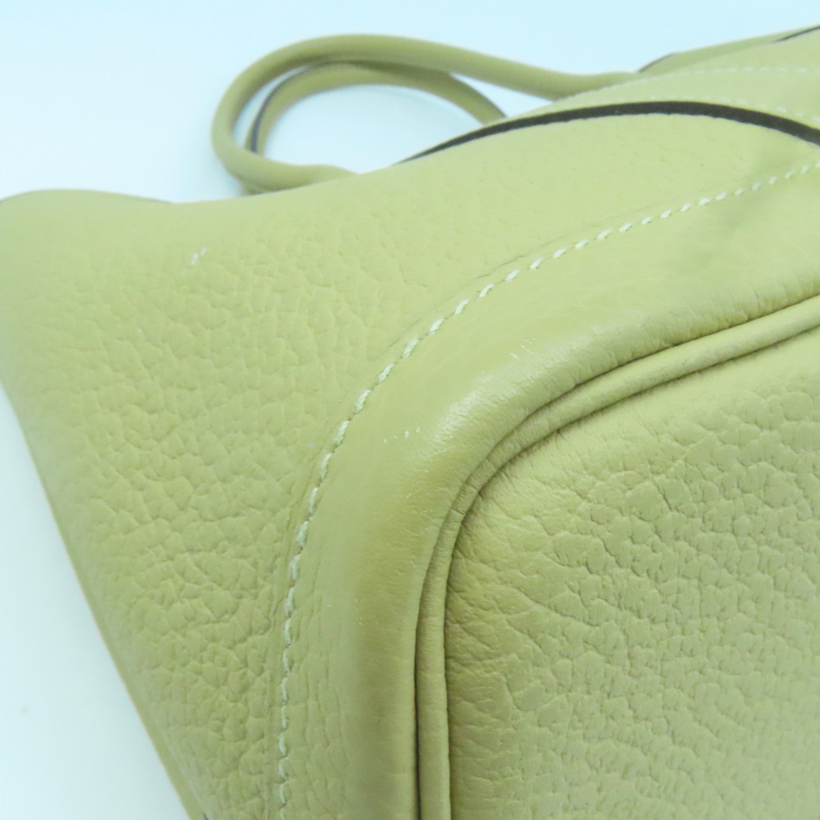 HERMES Negonda皮革Garden Party TPM银扣手拿包米色