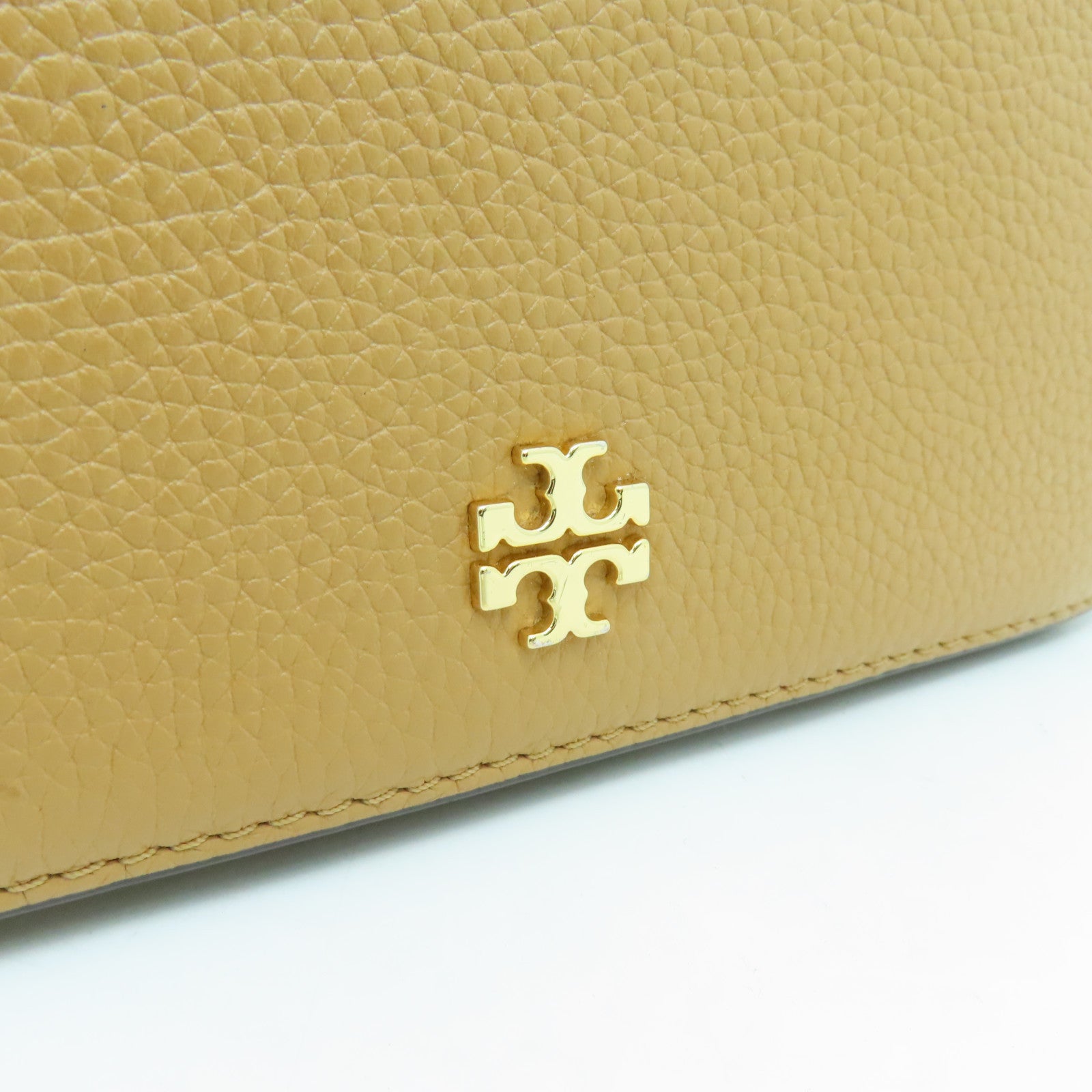 Tory Burch 牛皮皮革Chain Shoulder Bag金扣链带肩背袋杏色