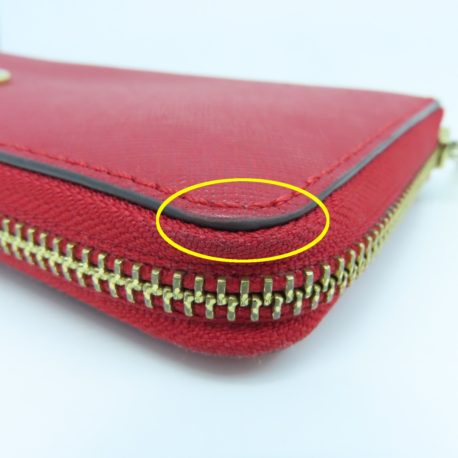 Michael Kors Leather Long Wallet Gold Buckle Long Wallet Red