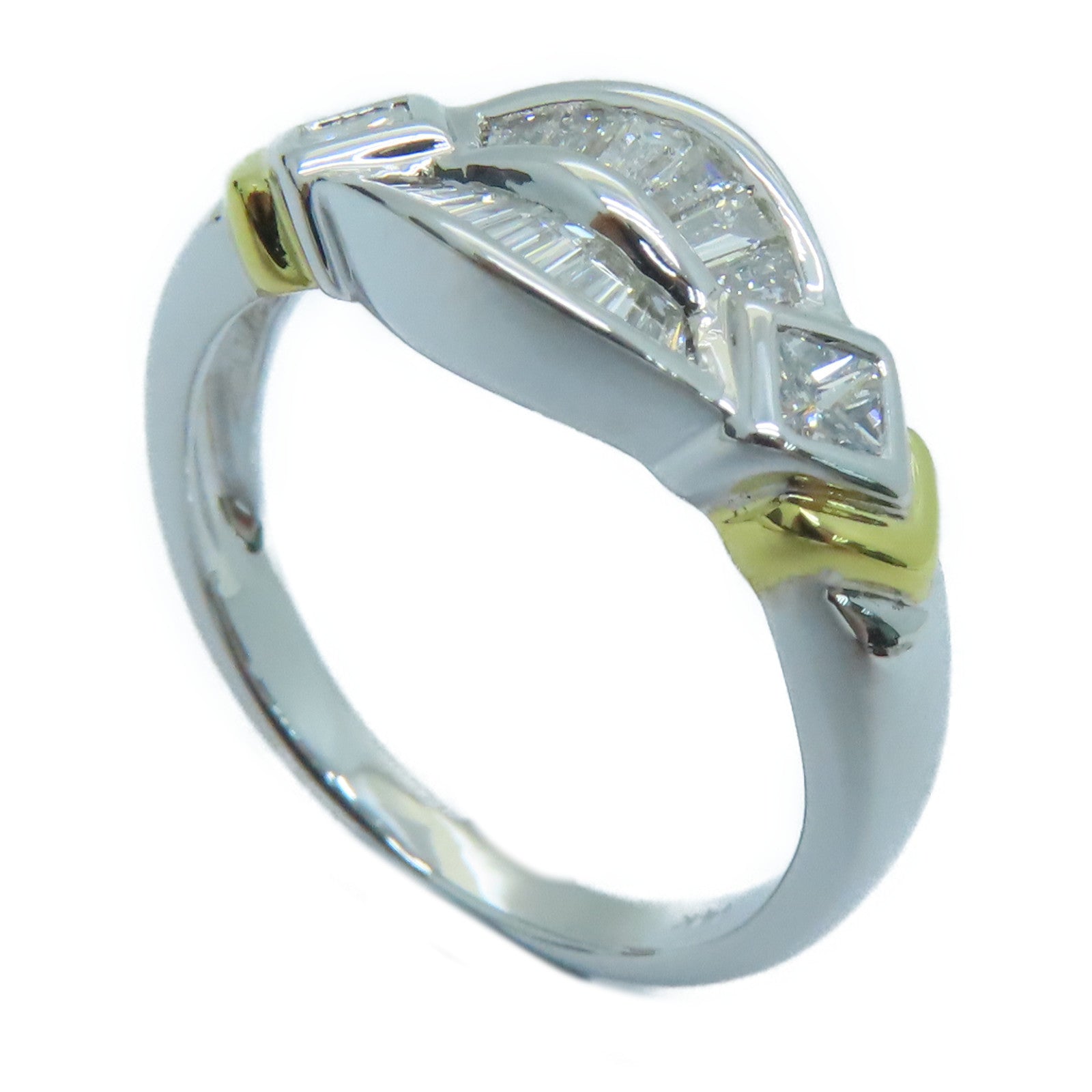 JEWELRY 14K White Gold Diamond Ring US#5.25
