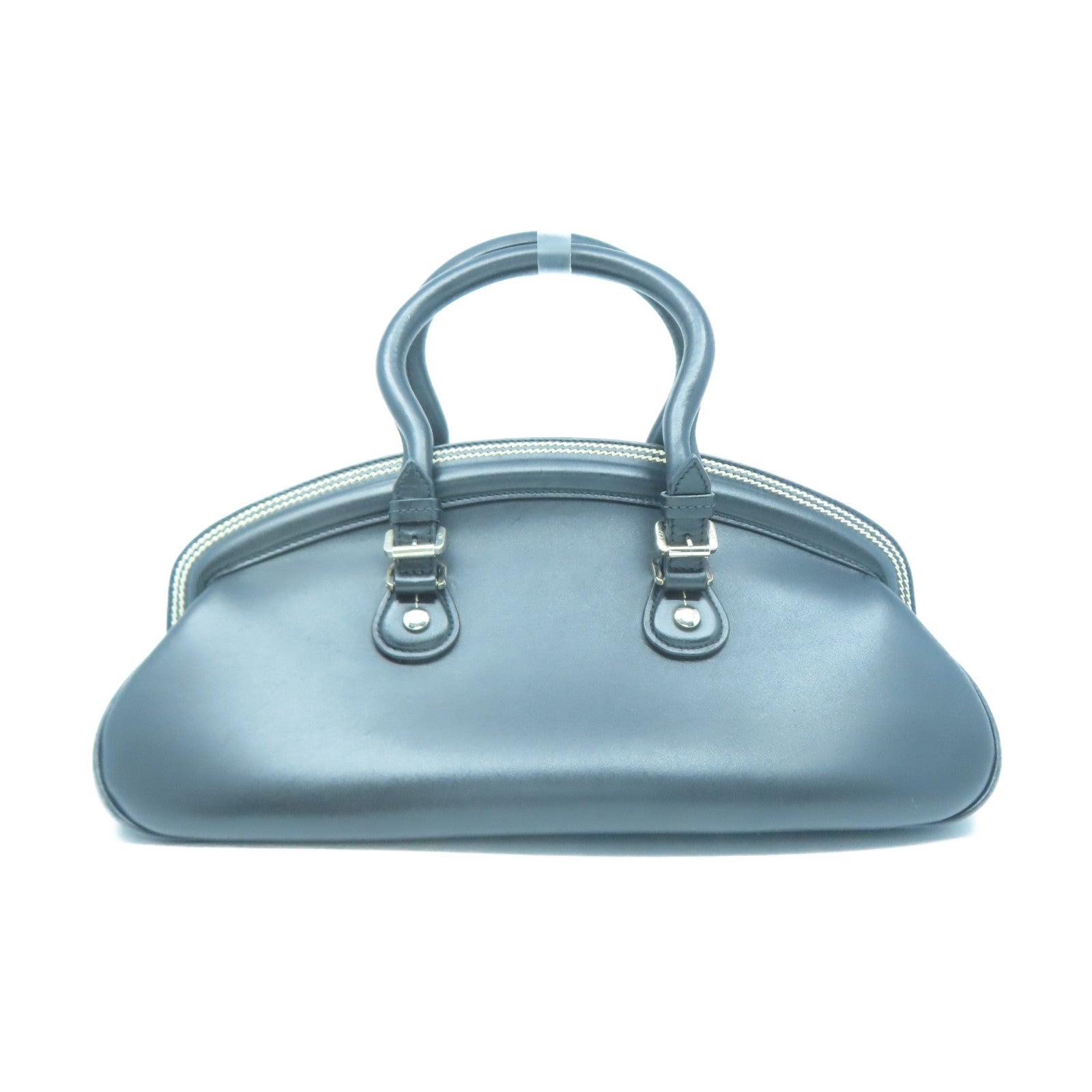 Dior 牛皮皮革Hand Bag銀扣手挽袋黑色