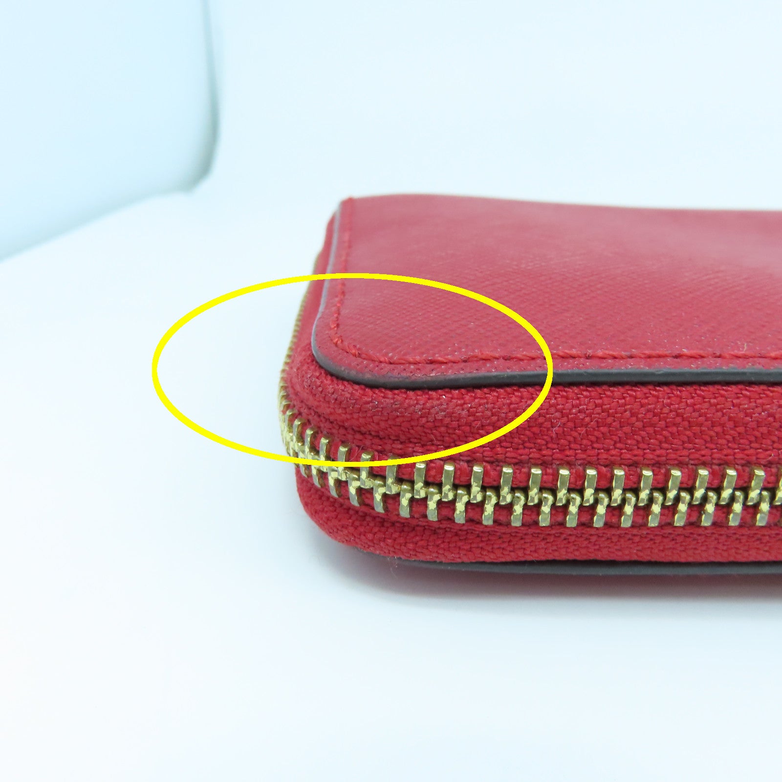 Michael Kors Leather Long Wallet Gold Buckle Long Wallet Red