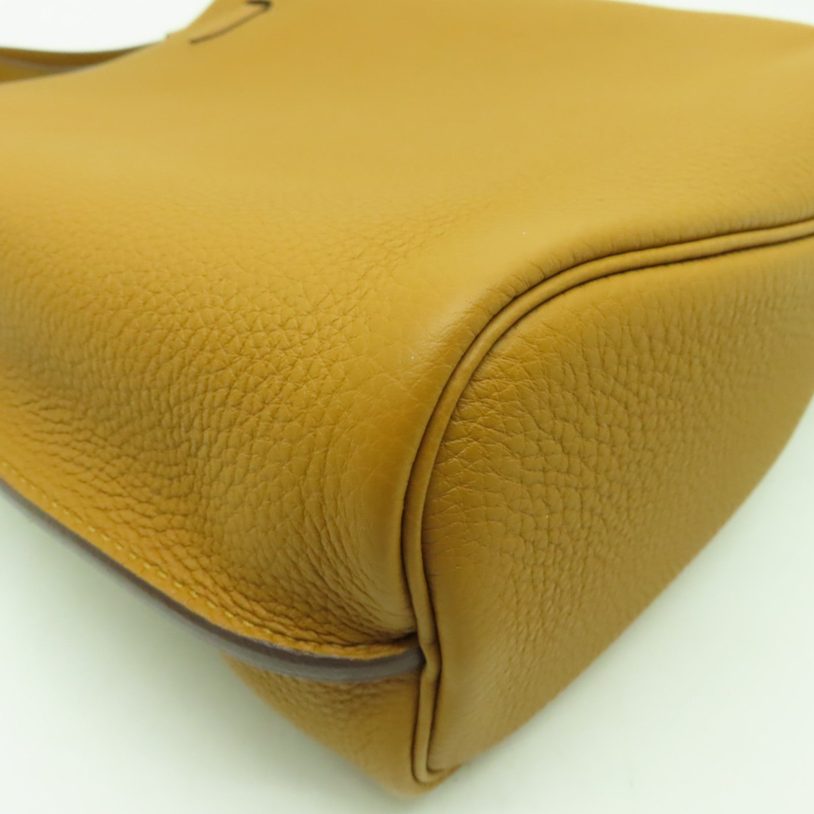 HERMES Clemence皮革So Kelly 22銀扣肩背袋啡色