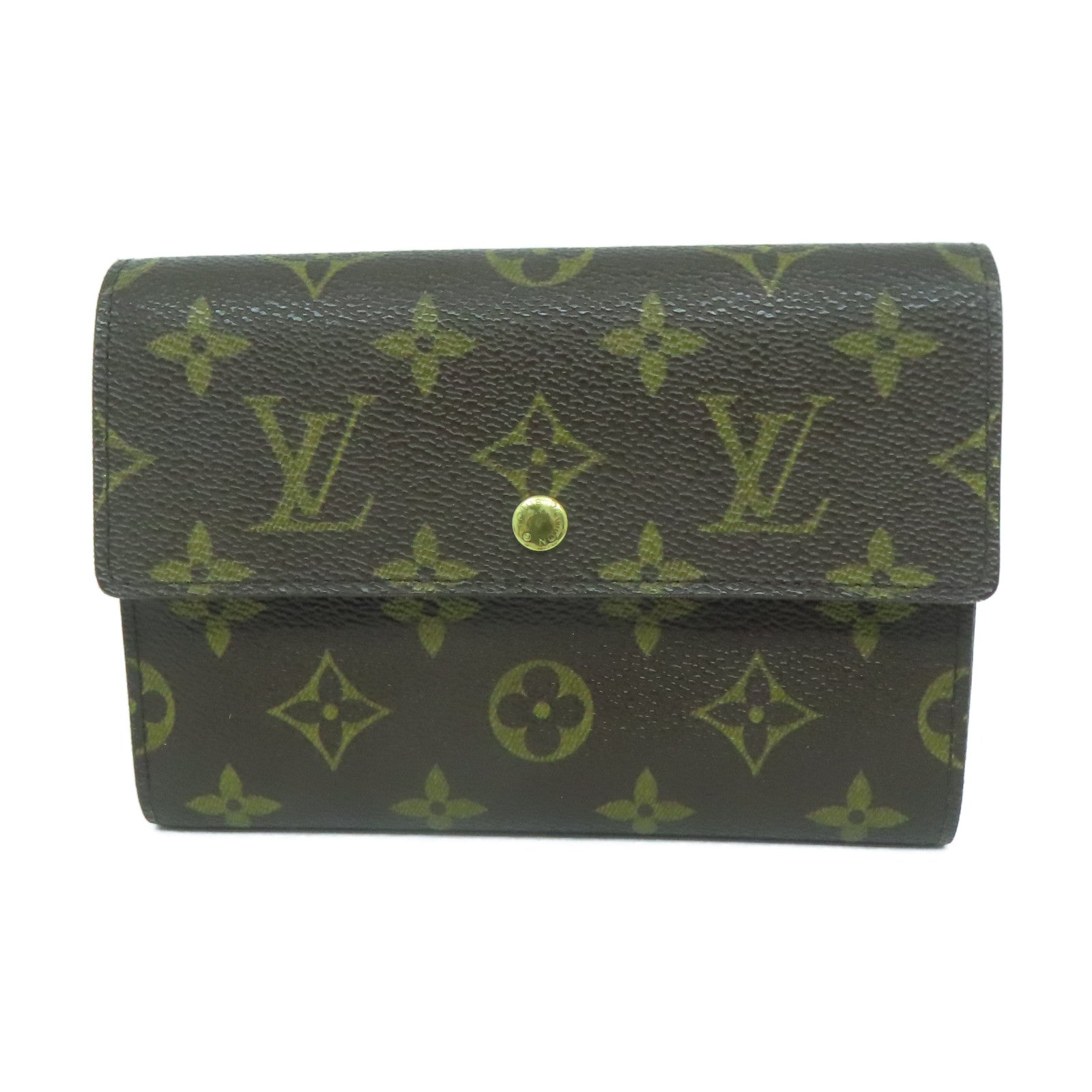 LOUIS VUITTON Monogram Porte-tresor Etui Papiers金扣錢包啡色