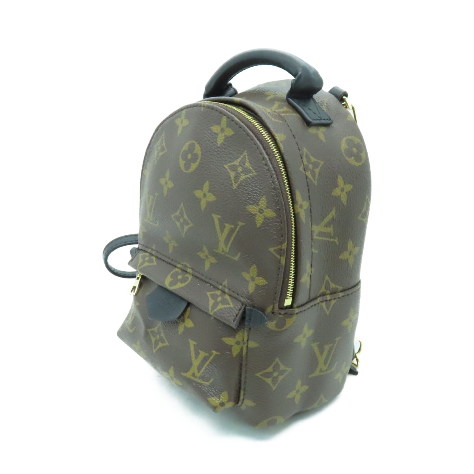 LOUIS VUITTON Monogram Palm Springs Mini金扣背包啡色