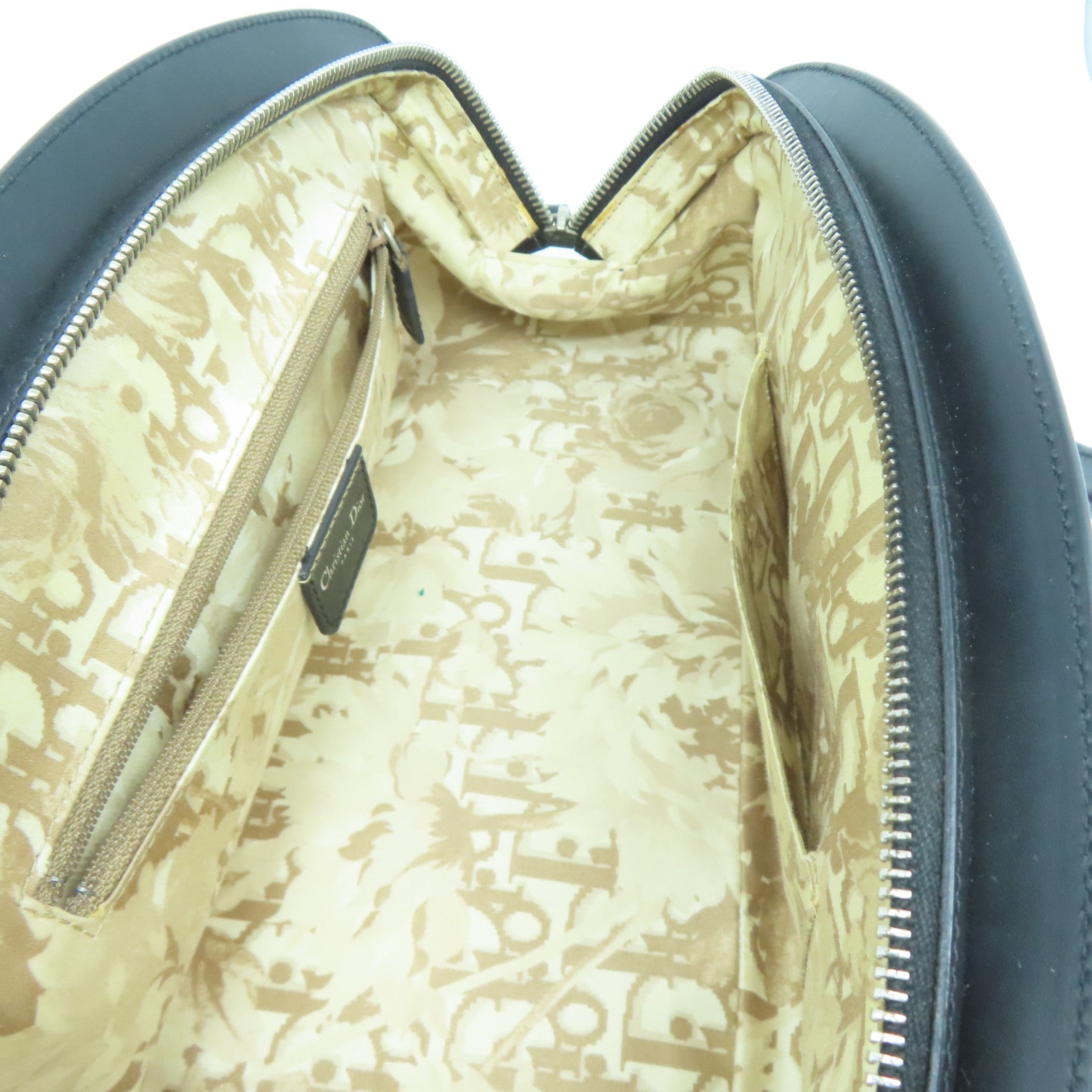 Dior 牛皮皮革Hand Bag銀扣手挽袋黑色
