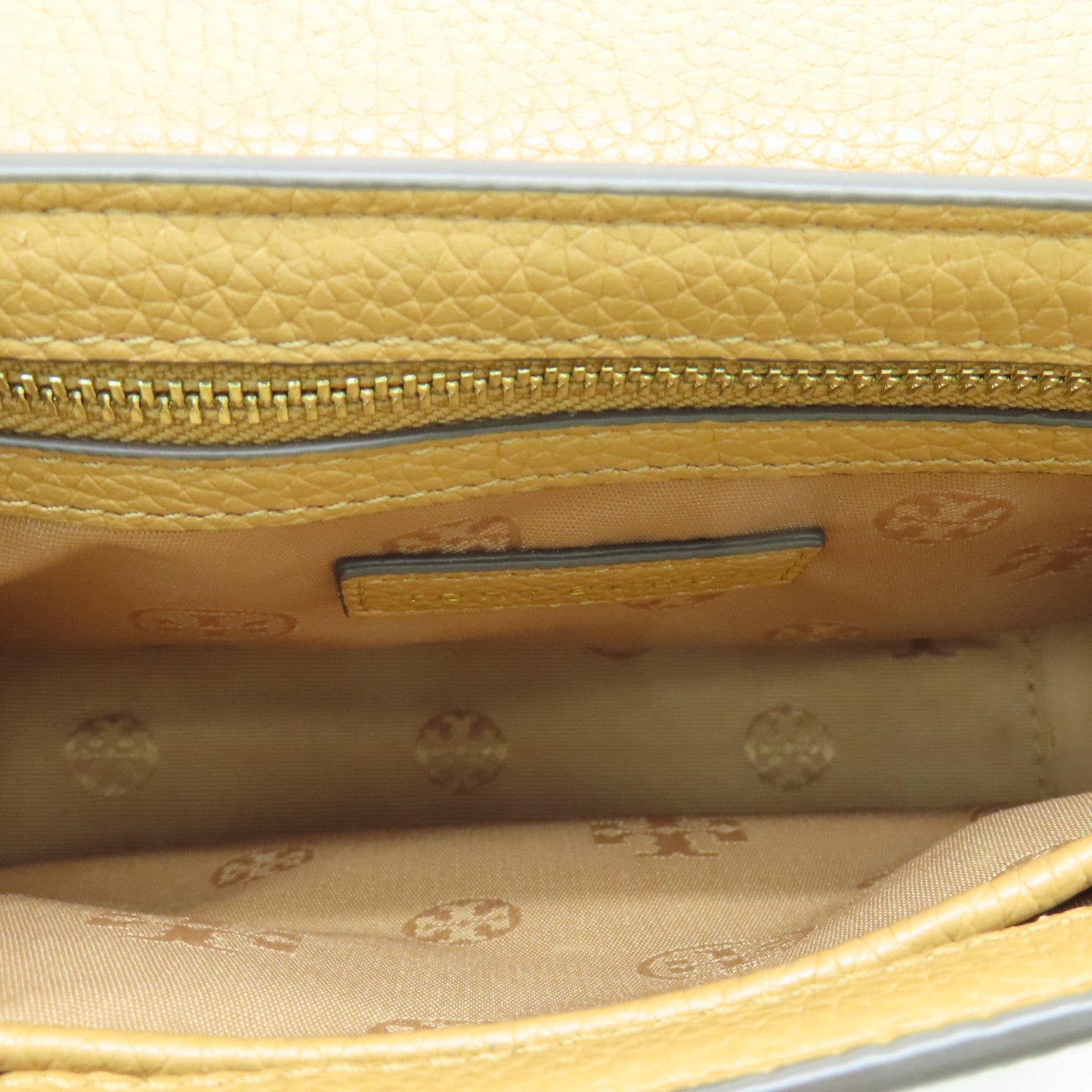Tory Burch 牛皮皮革Chain Shoulder Bag金扣链带肩背袋杏色