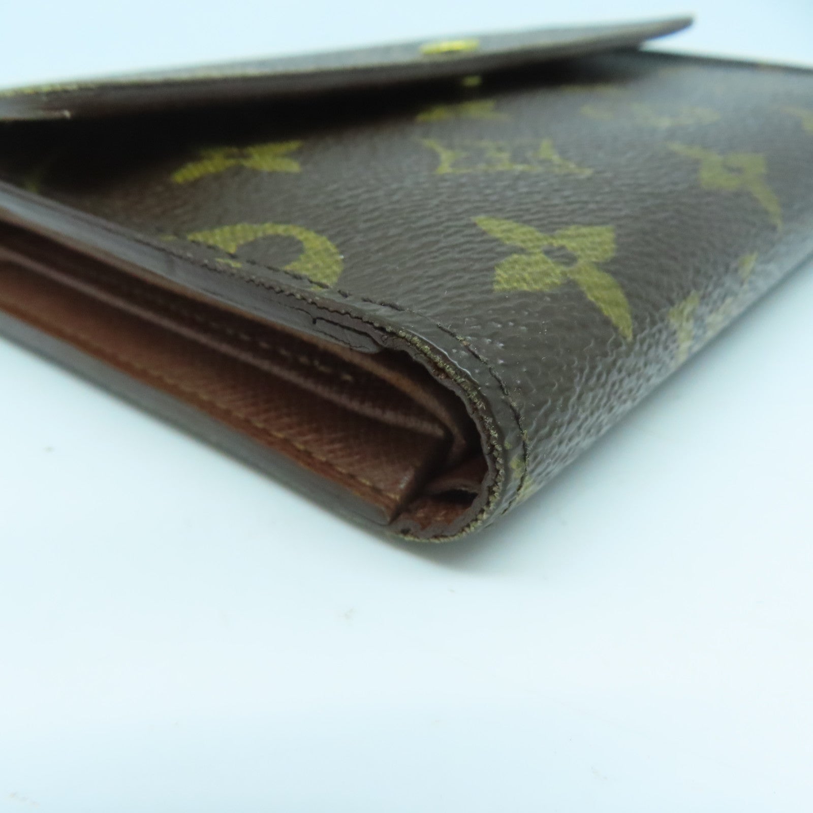 LOUIS VUITTON Monogram Porte-tresor Etui Papiers金扣錢包啡色