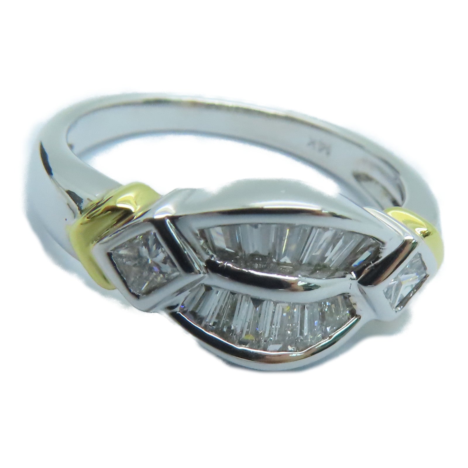 JEWELRY 14K White Gold Diamond Ring US#5.25