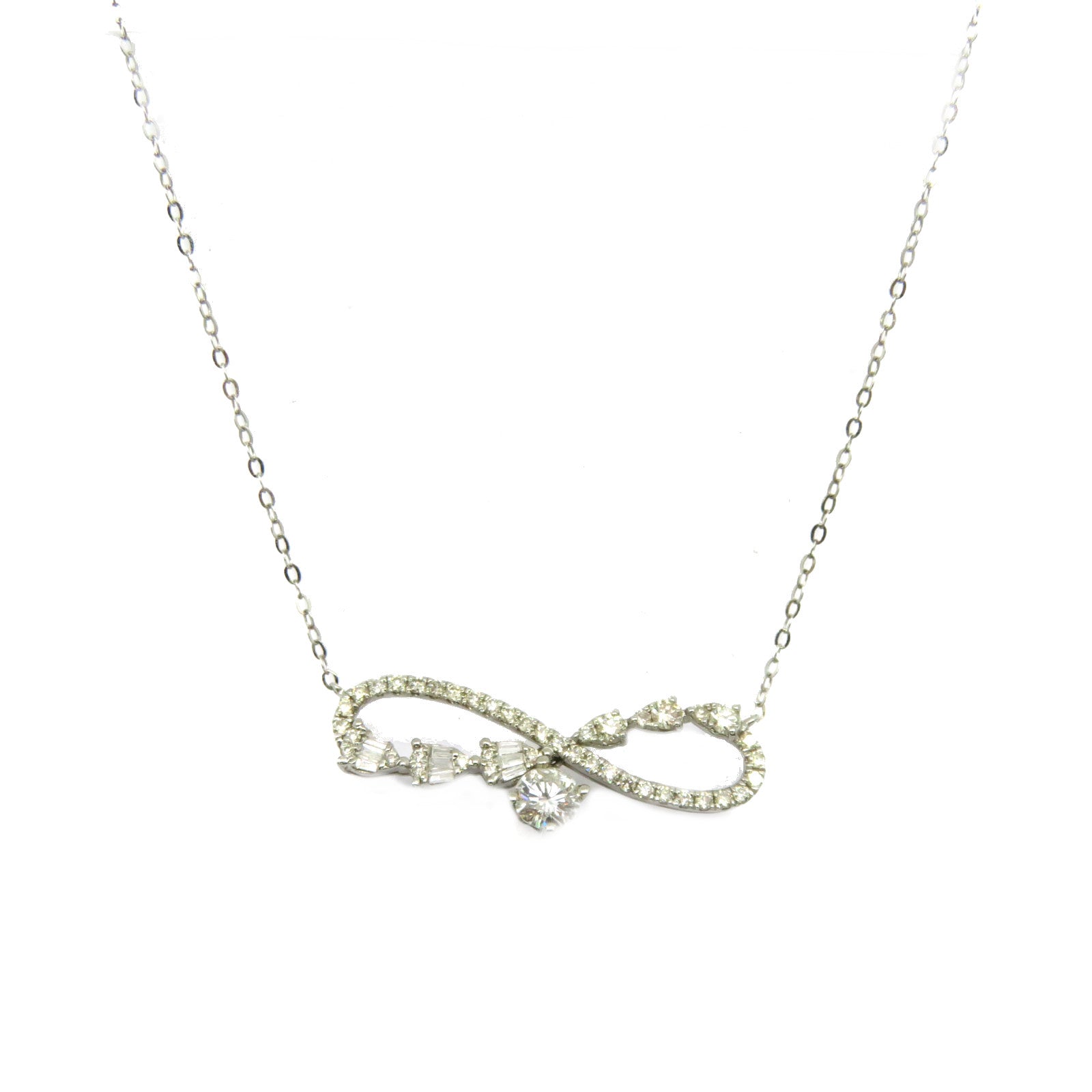JEWELRY 【激减优惠】18K白金0.46ct钻石Diamond Necklace项链