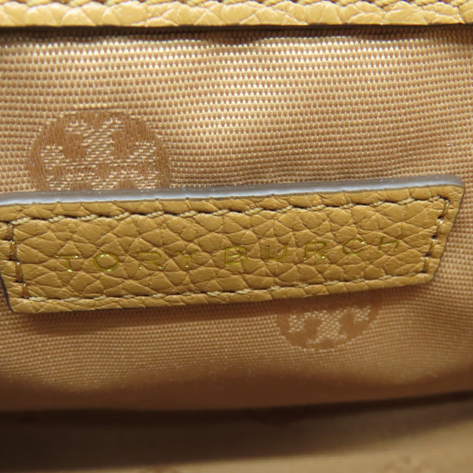 Tory Burch 牛皮皮革Chain Shoulder Bag金扣链带肩背袋杏色