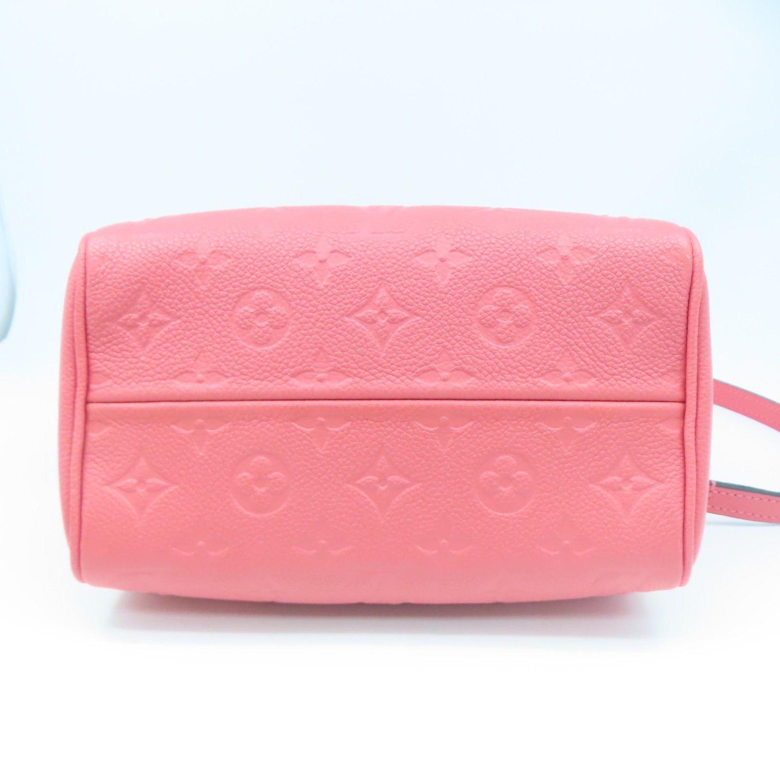 LOUIS VUITTON Monogram Empreinte Speedy 20金扣手挽肩背兩用袋粉紅色