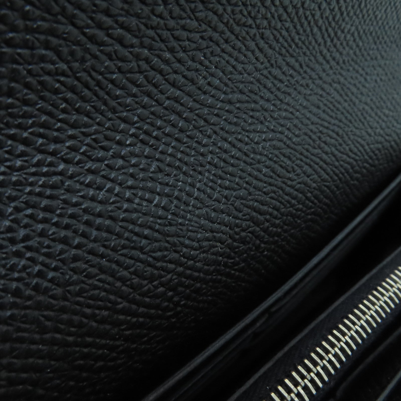 HERMES Veau Epsom皮革Kelly Wallet銀扣長錢包Noir黑色