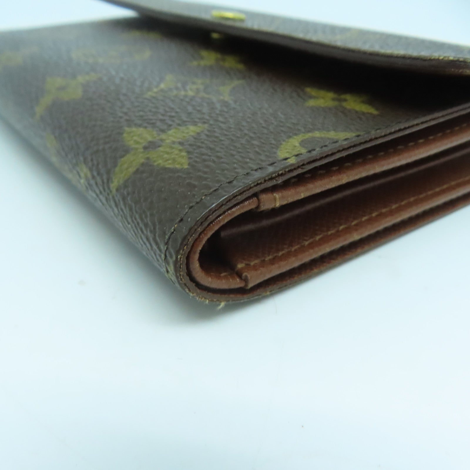 LOUIS VUITTON Monogram Porte-tresor Etui Papiers金扣錢包啡色